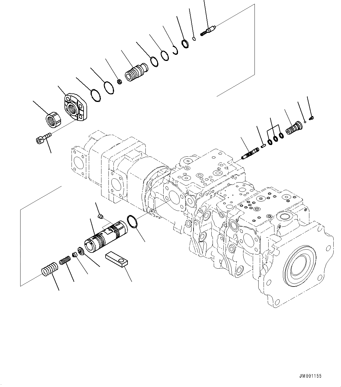 Схема запчастей Komatsu WA1200-6 - ГИДРАВЛ МАСЛ. ОСНОВН. НАСОС, ПЕРЕКЛЮЧАТЕЛЬ НАСОС (8/) (№-) ГИДРАВЛ МАСЛ. ОСНОВН. НАСОС