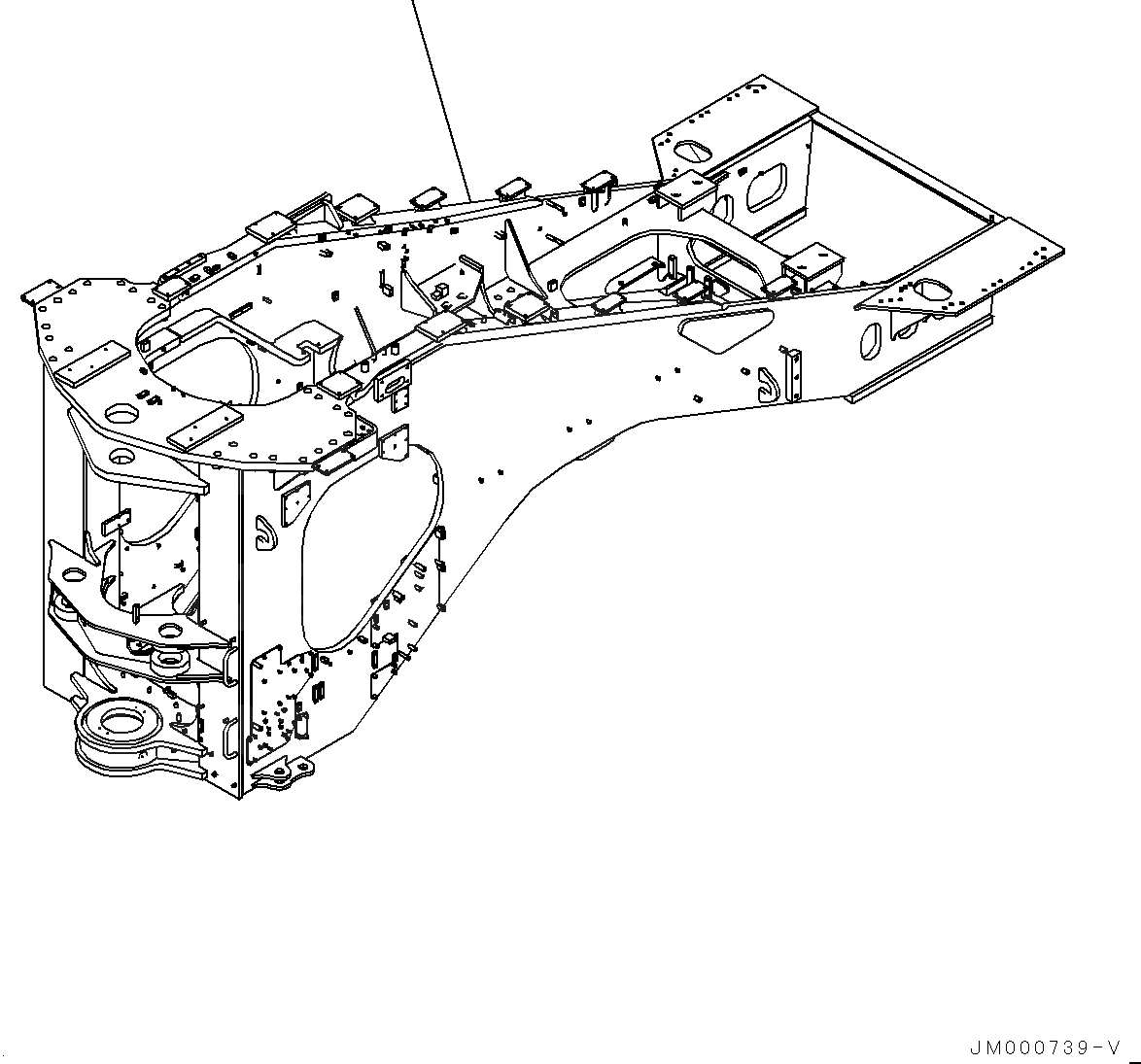 Схема запчастей Komatsu WA1200-6 - ЗАДН. РАМА (№-) ЗАДН. РАМА