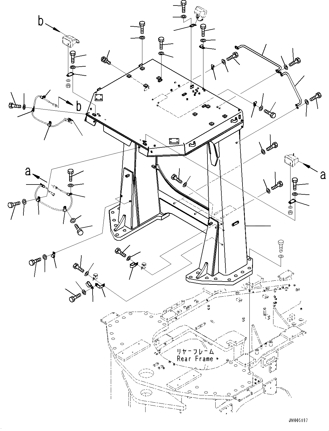 Схема запчастей Komatsu WA1200-6 - СИСТЕМА ROPS, (/) (№-) СИСТЕМА ROPS