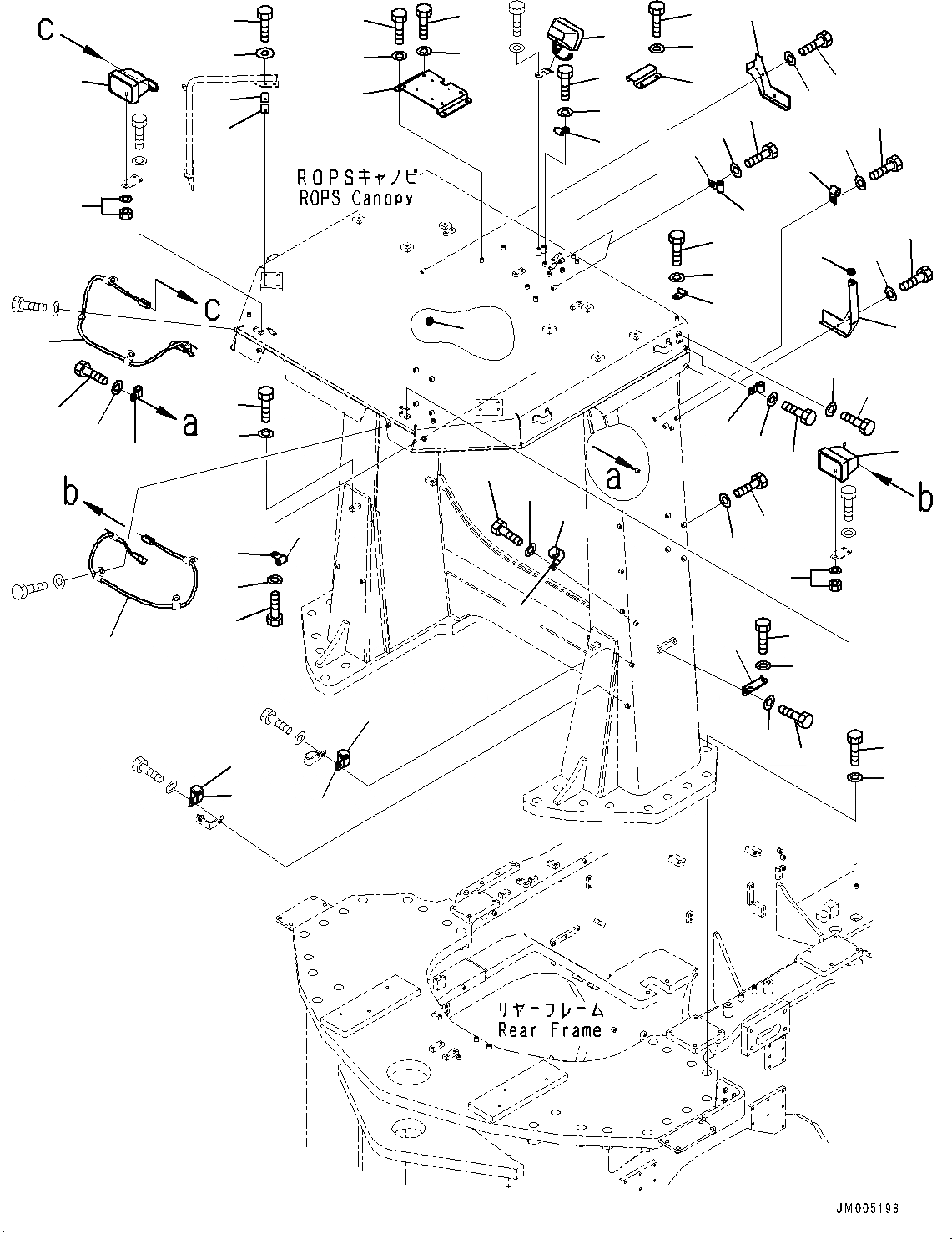 Схема запчастей Komatsu WA1200-6 - СИСТЕМА ROPS, (/) (№-) СИСТЕМА ROPS