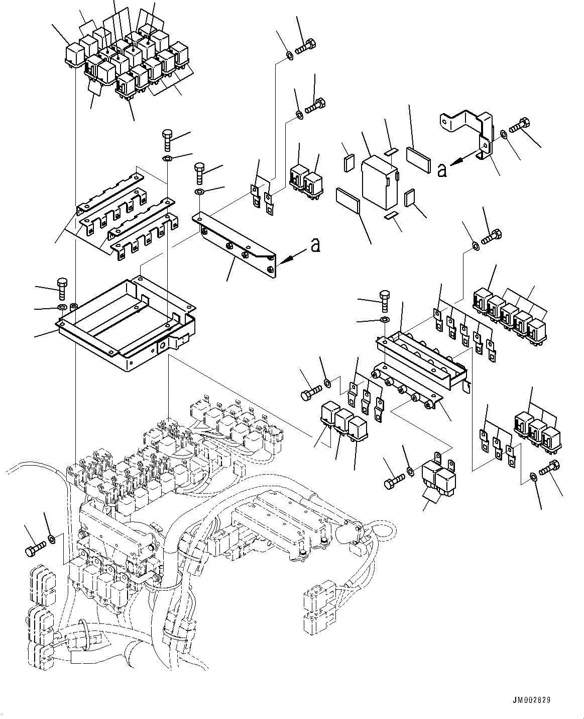 Схема запчастей Komatsu WA1200-6 - ПОЛ, РЕЛЕ (/) (№-) ПОЛ