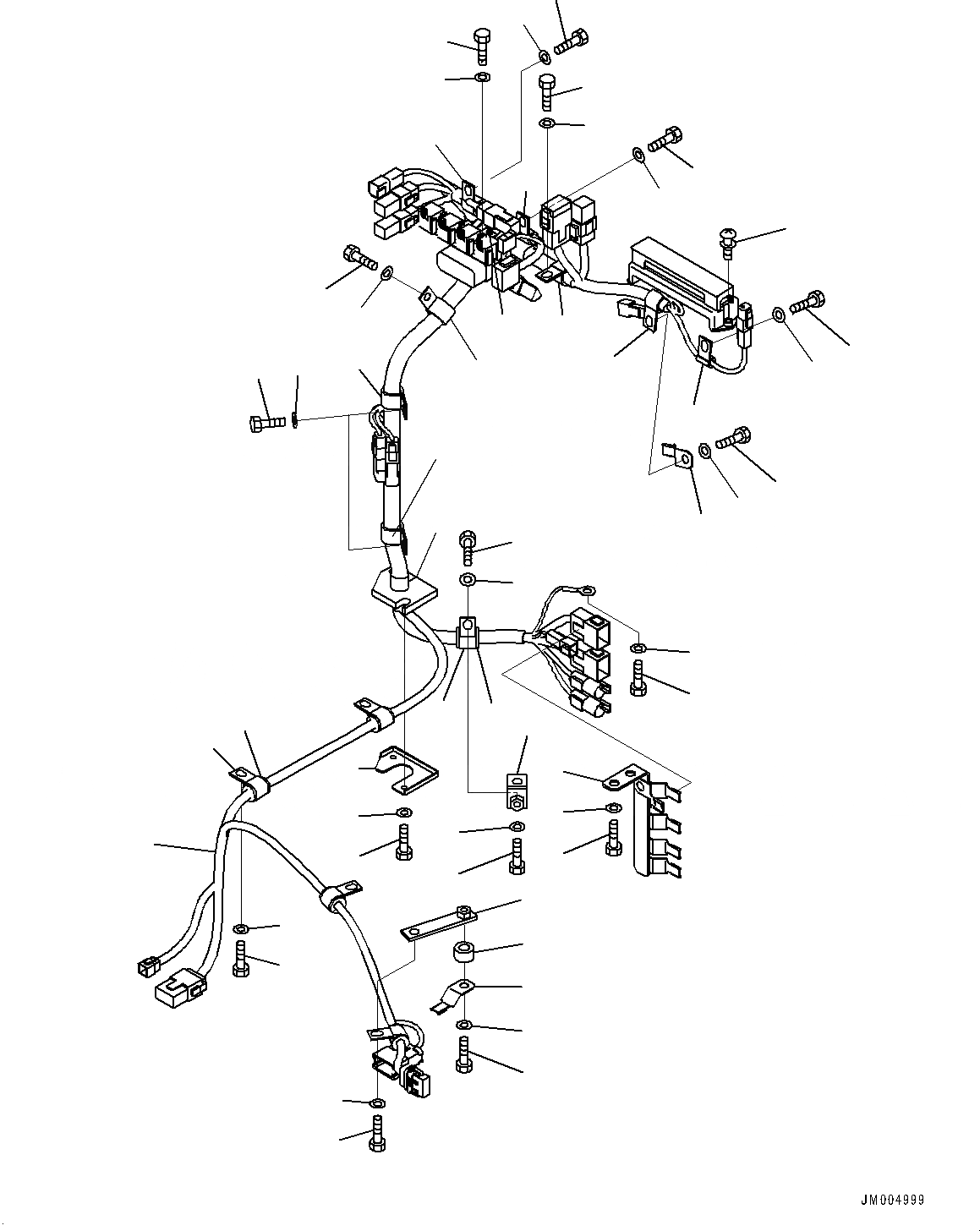 Схема запчастей Komatsu WA1200-6 - ПОЛ, ПРОВОДКА (/) (№-) ПОЛ