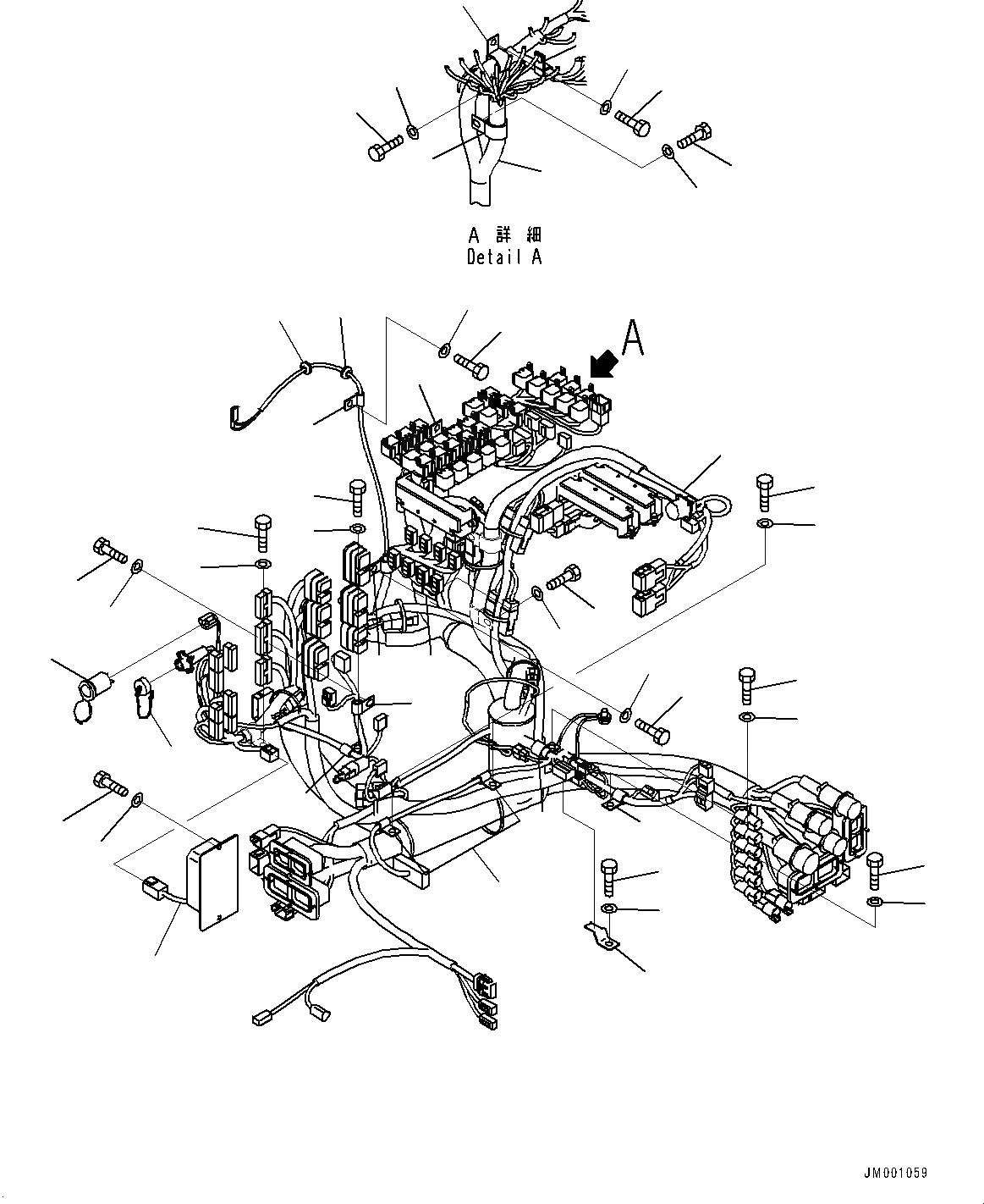 Схема запчастей Komatsu WA1200-6 - ПОЛ, ЭЛЕКТРИЧ. ЧАСТИ (№-) ПОЛ