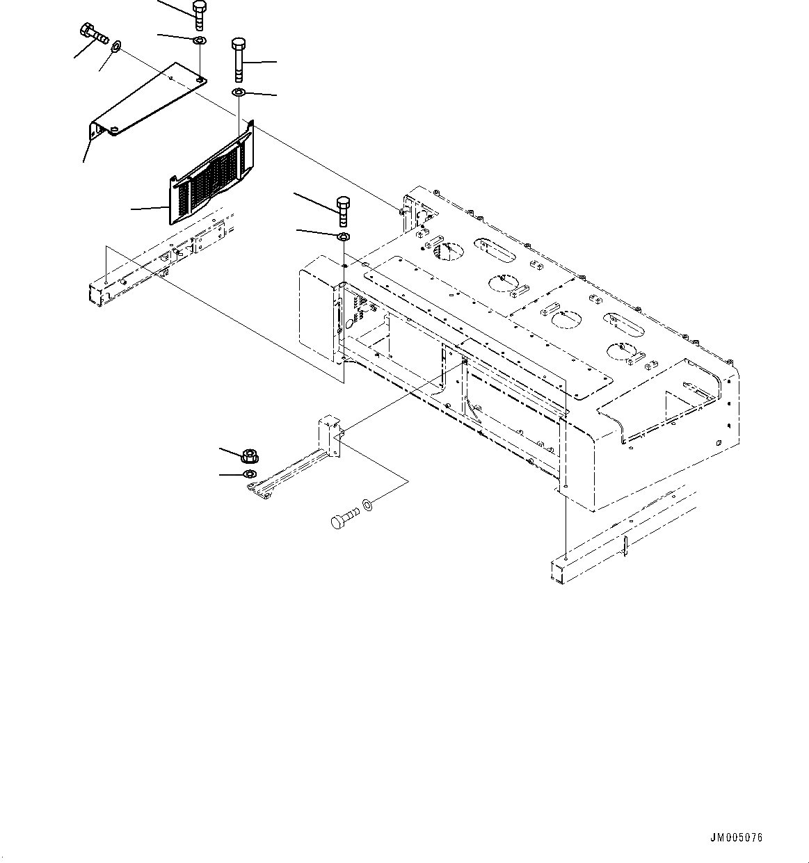 Схема запчастей Komatsu WA1200-6 - BULKHEAD, КРЕПЛЕНИЕ (№-) BULKHEAD