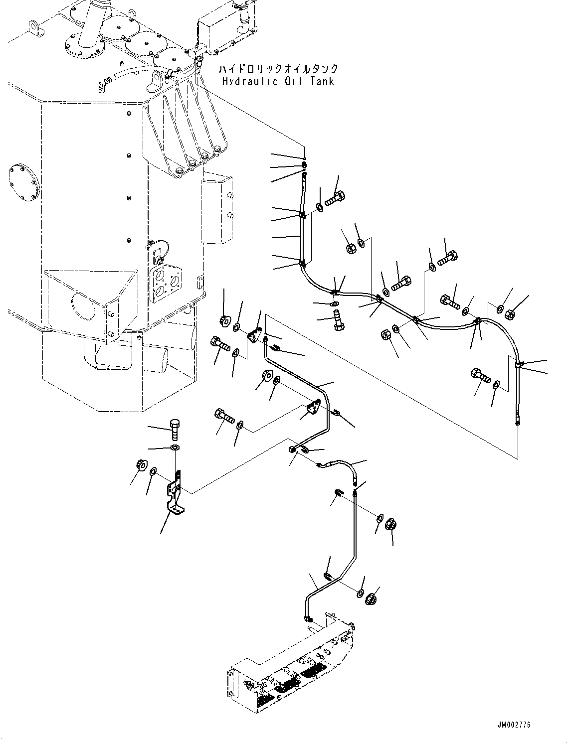 Схема запчастей Komatsu WA1200-6 - SERVICE ЦЕНТР., PRESSURE RELEASE ТРУБЫ (№-) SERVICE ЦЕНТР.