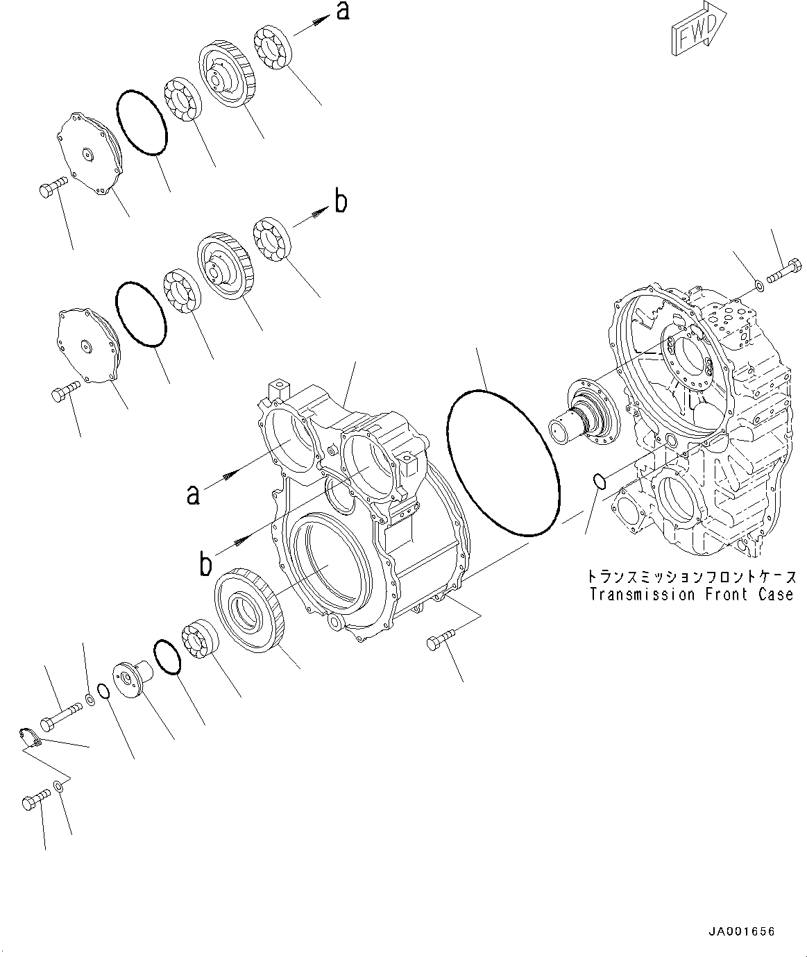 Схема запчастей Komatsu GD755-5R - ГИДРОТРАНСФОРМАТОР И ТРАНСМИССИЯ, PTO(МЕХ-М ОТБОРА МОЩНОСТИ) КОРПУС (№-) ГИДРОТРАНСФОРМАТОР И ТРАНСМИССИЯ