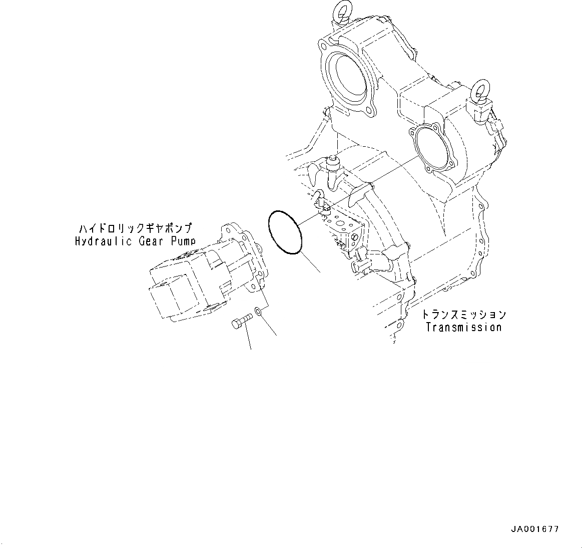 Схема запчастей Komatsu GD755-5R - ГИДРАВЛ МАСЛ. НАСОС, КРЕПЛЕНИЕ (/) (№-) ГИДРАВЛ МАСЛ. НАСОС