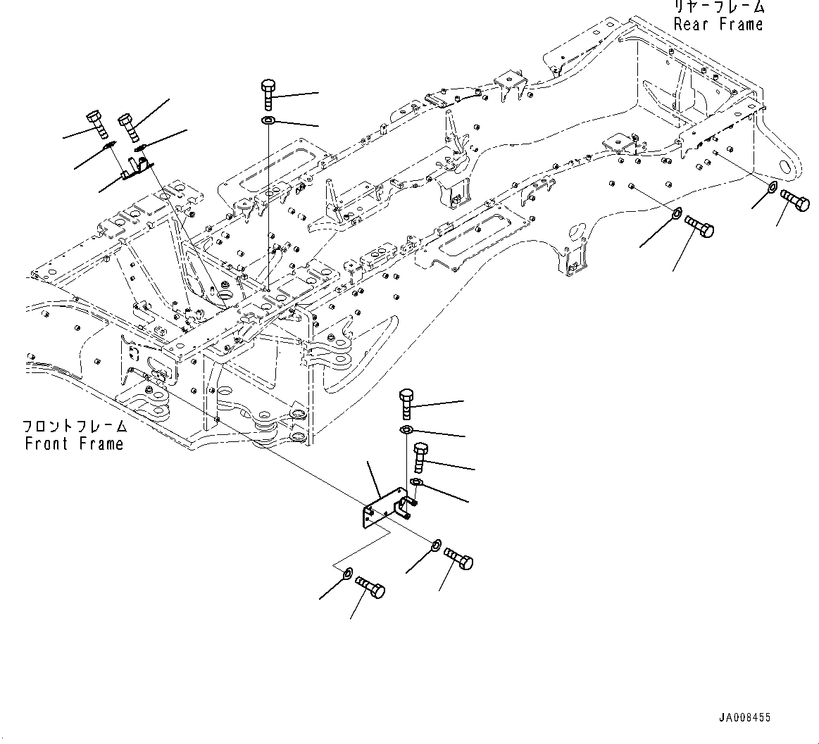 Схема запчастей Komatsu GD755-5R - ГИДРАВЛ МАСЛОПРОВОДЯЩАЯ ЛИНИЯ, КОРПУС (/) (№-) ГИДРАВЛ МАСЛОПРОВОДЯЩАЯ ЛИНИЯ, БЕЗ РЫХЛИТЕЛЯ