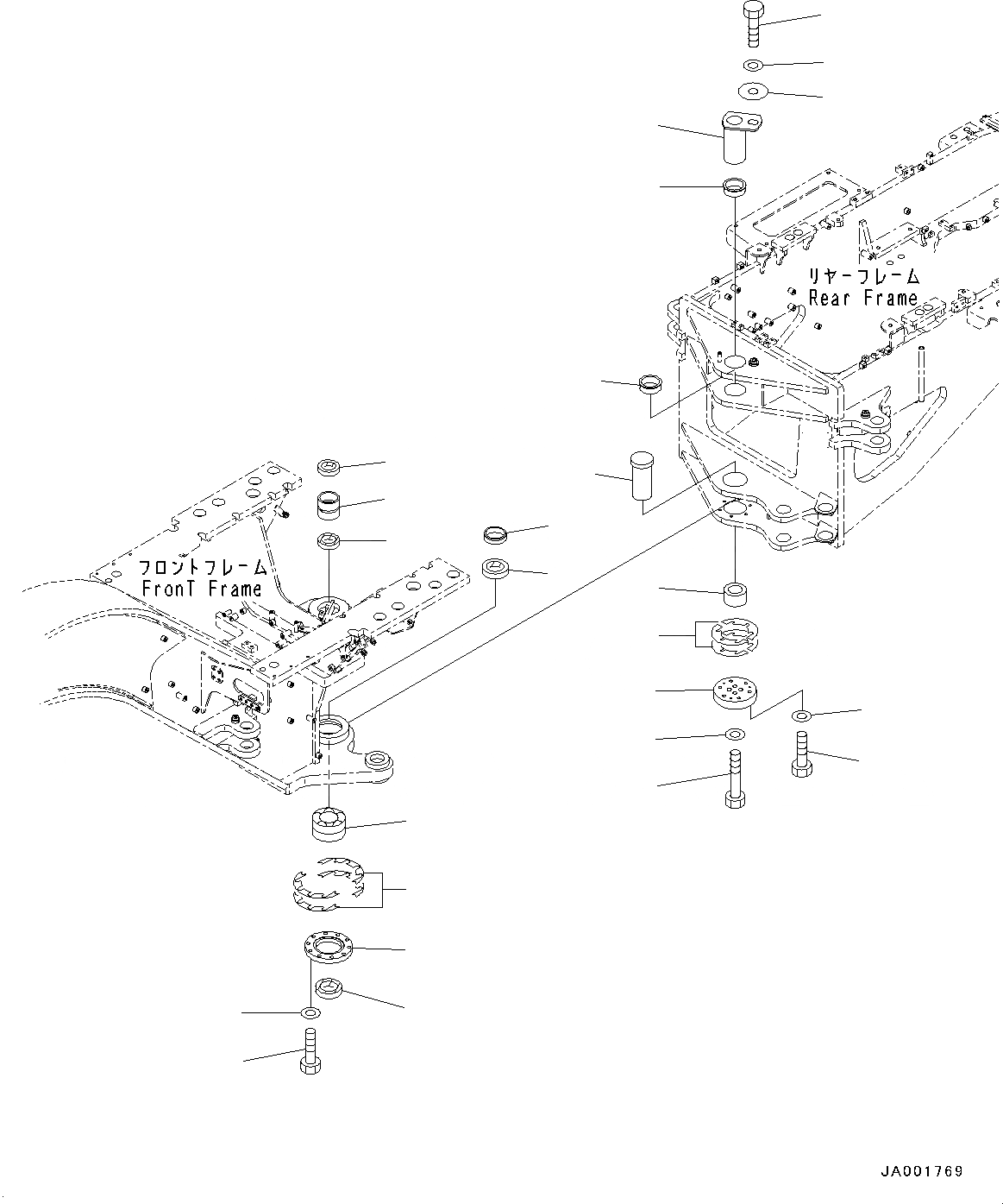 Схема запчастей Komatsu GD755-5R - ПАЛЕЦ(№-) HINGE ПАЛЕЦ