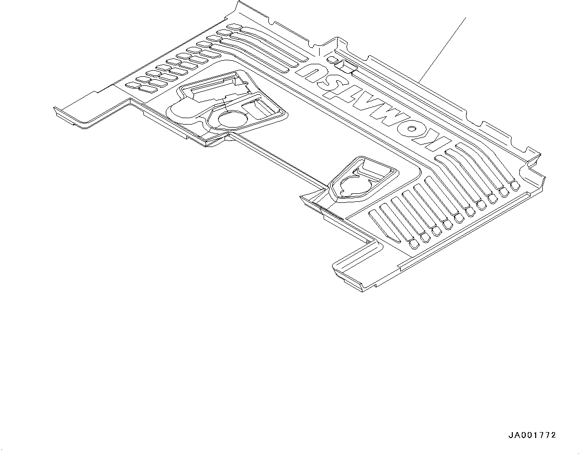 Схема запчастей Komatsu GD755-5R - ПОКРЫТИЕ ПОЛА(№-) ПОЛ МАТЕРИАЛ