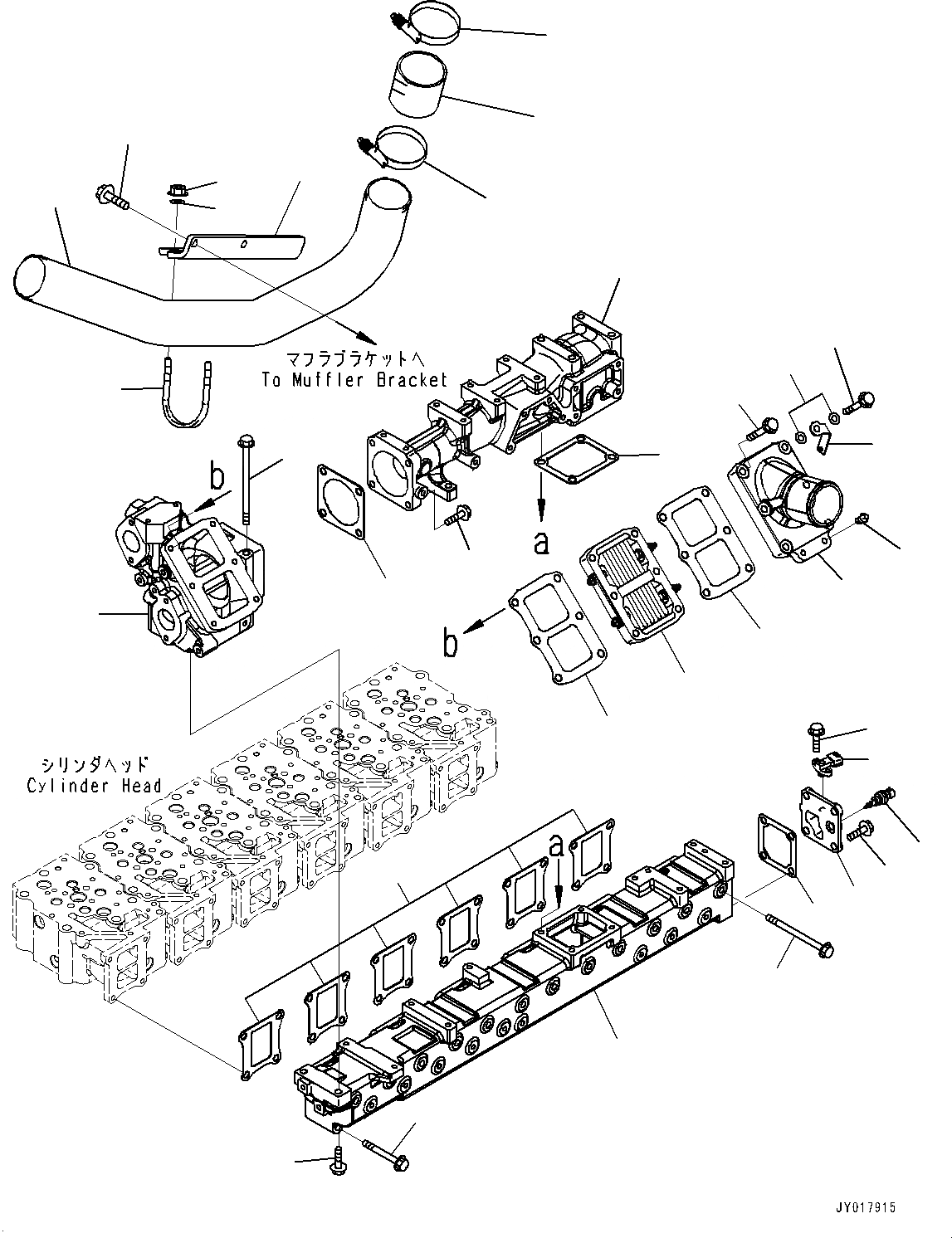 Схема запчастей Komatsu SAA6D125E-5HR - ТРУБОПРОВОД ВПУСКА ВОЗДУХА (№77-) ТРУБОПРОВОД ВПУСКА ВОЗДУХА