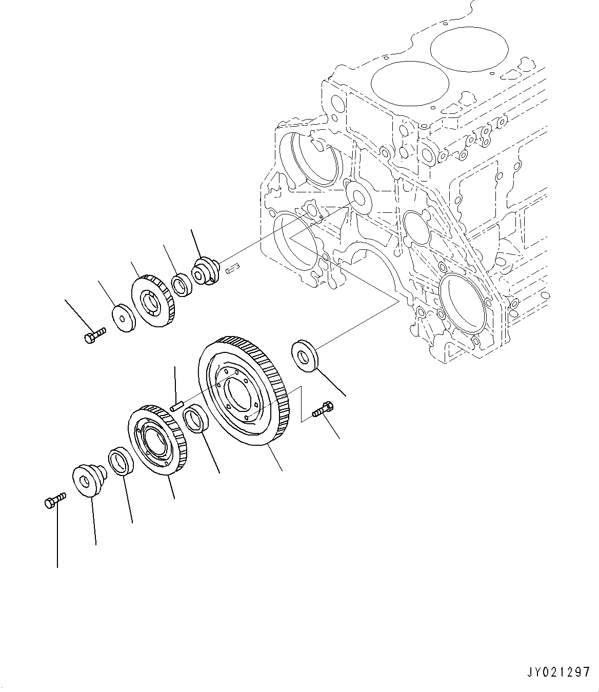 Схема запчастей Komatsu SAA6D125E-5HR - IDLE ПРИВОДS (№77-) IDLE ПРИВОДS