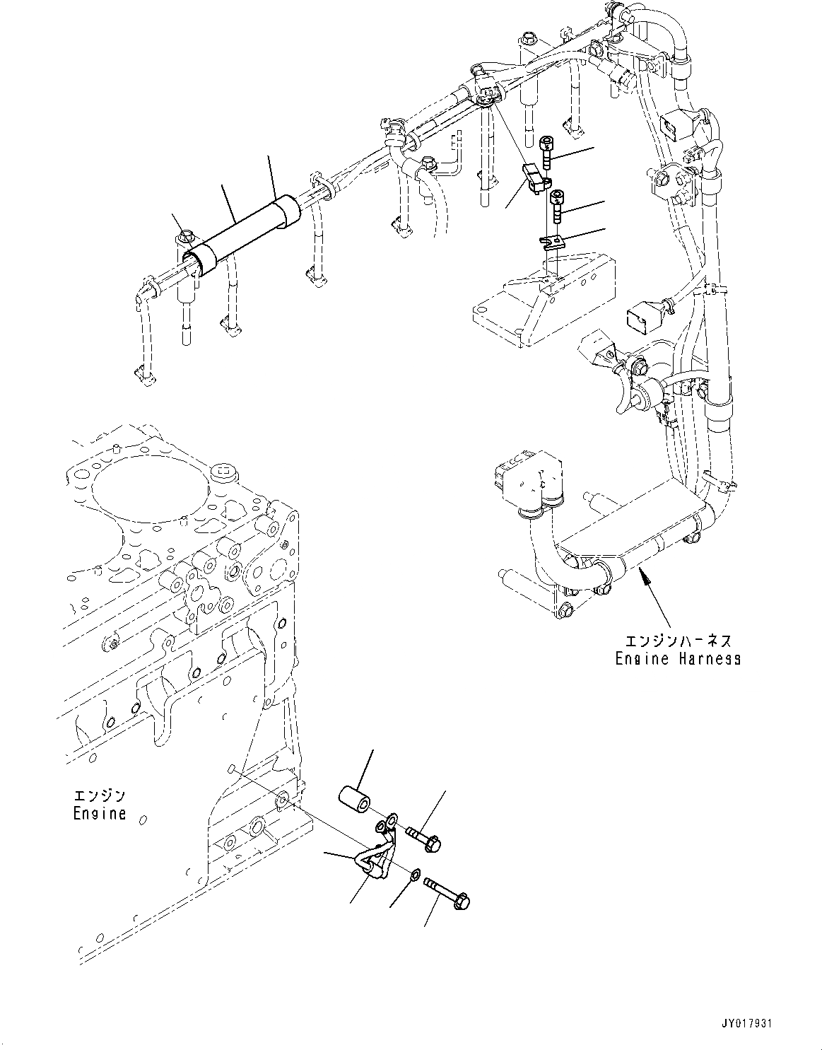 Схема запчастей Komatsu SAA6D125E-5HR - ПРОВОДКА, (/) (№77-) ПРОВОДКА