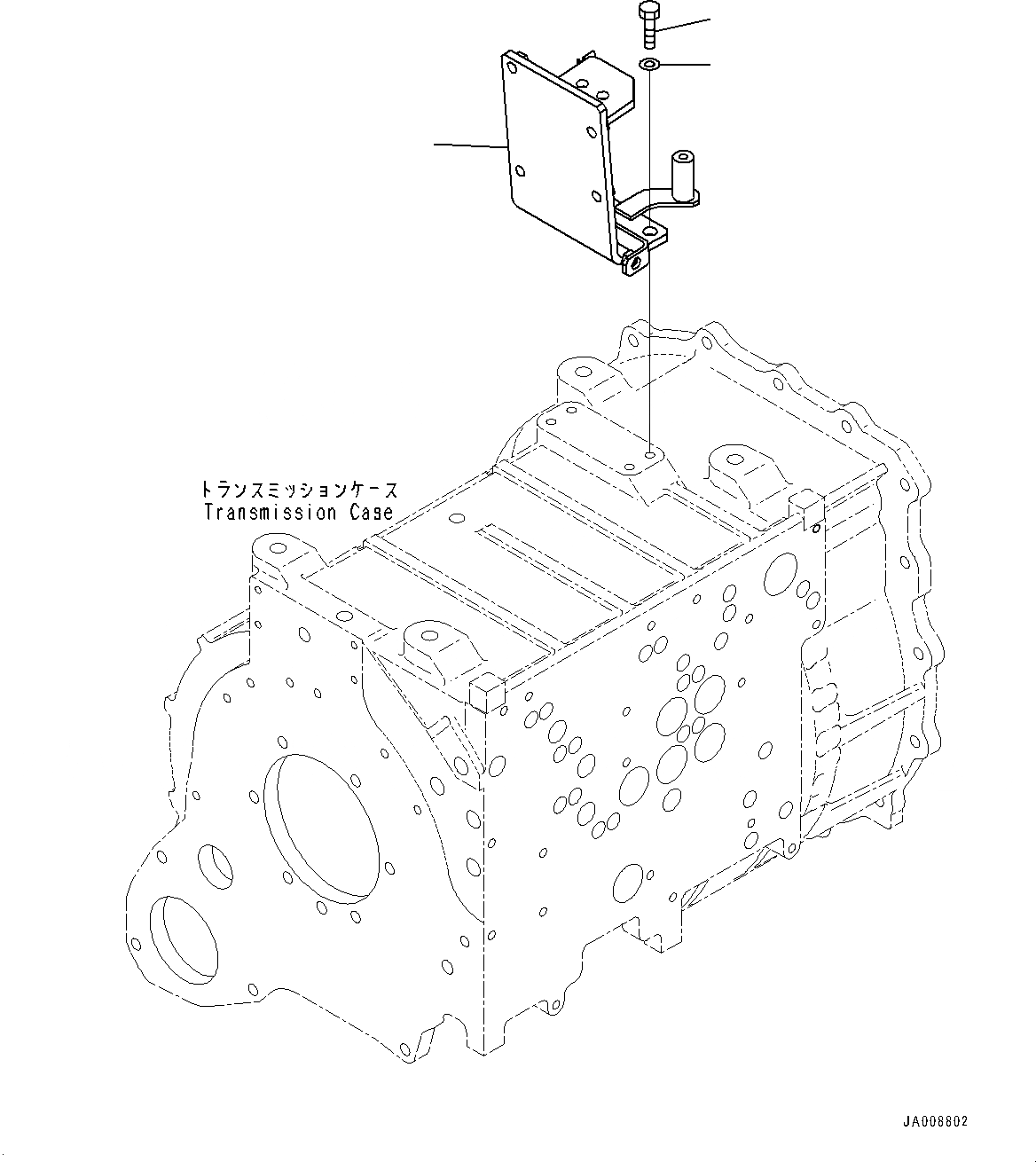 Схема запчастей Komatsu WA500-7 - ГИДРОТРАНСФОРМАТОР И ТРАНСМИССИЯ, КОРПУС (№-) ГИДРОТРАНСФОРМАТОР И ТРАНСМИССИЯ, БЕЗ ЭКСТРЕНН. РУЛЕВ. УПРАВЛЕНИЕ, АВТОМАТИЧ. УПРАВЛ-Е ТИП