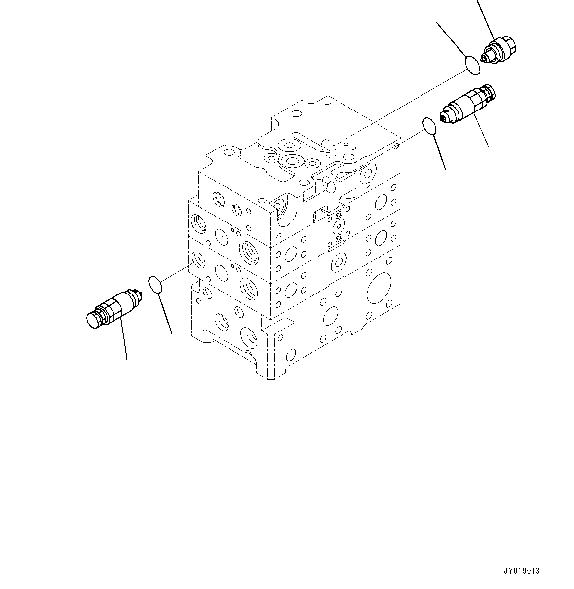 Схема запчастей Komatsu WA500-7 - УПРАВЛЯЮЩ. КЛАПАН, -КЛАПАН (/9) (№-) УПРАВЛЯЮЩ. КЛАПАН, С 2-Х СЕКЦИОНН. УПРАВЛЯЮЩ. КЛАПАН