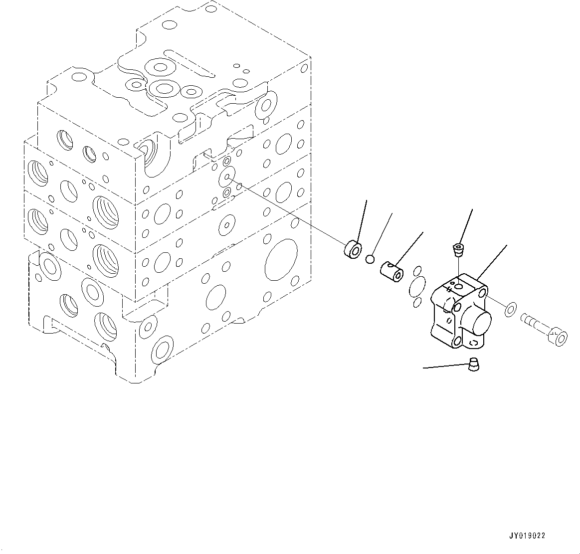 Схема запчастей Komatsu WA500-7 - УПРАВЛЯЮЩ. КЛАПАН, -КЛАПАН (9/9) (№-) УПРАВЛЯЮЩ. КЛАПАН, С 2-Х СЕКЦИОНН. УПРАВЛЯЮЩ. КЛАПАН