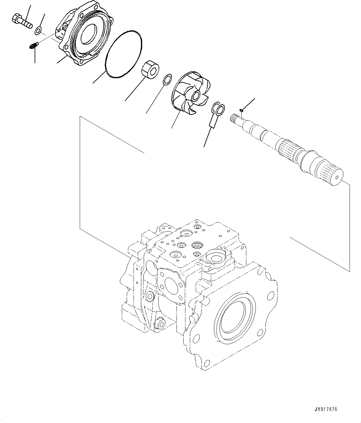 Схема запчастей Komatsu WA500-7 - ГИДР. НАСОС., ПОГРУЗ. НАСОС (/8) (№-) ГИДР. НАСОС., БЕЗ ТОРМОЗ. МАСЛ. СИСТЕМА ОХЛАЖДЕНИЯ