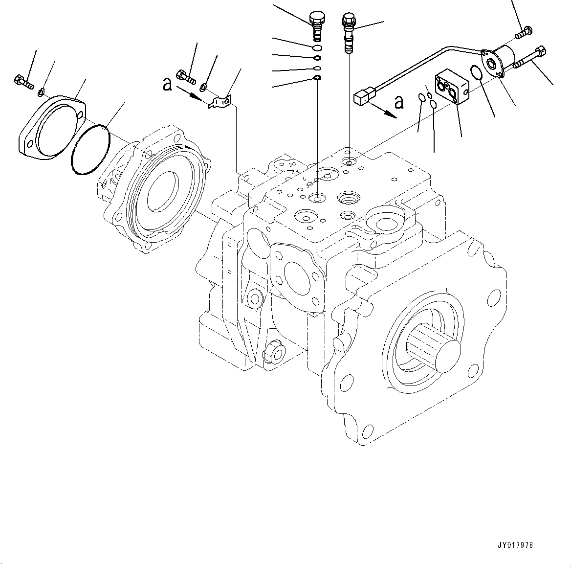 Схема запчастей Komatsu WA500-7 - ГИДР. НАСОС., ПОГРУЗ. НАСОС (8/8) (№-) ГИДР. НАСОС., БЕЗ ТОРМОЗ. МАСЛ. СИСТЕМА ОХЛАЖДЕНИЯ