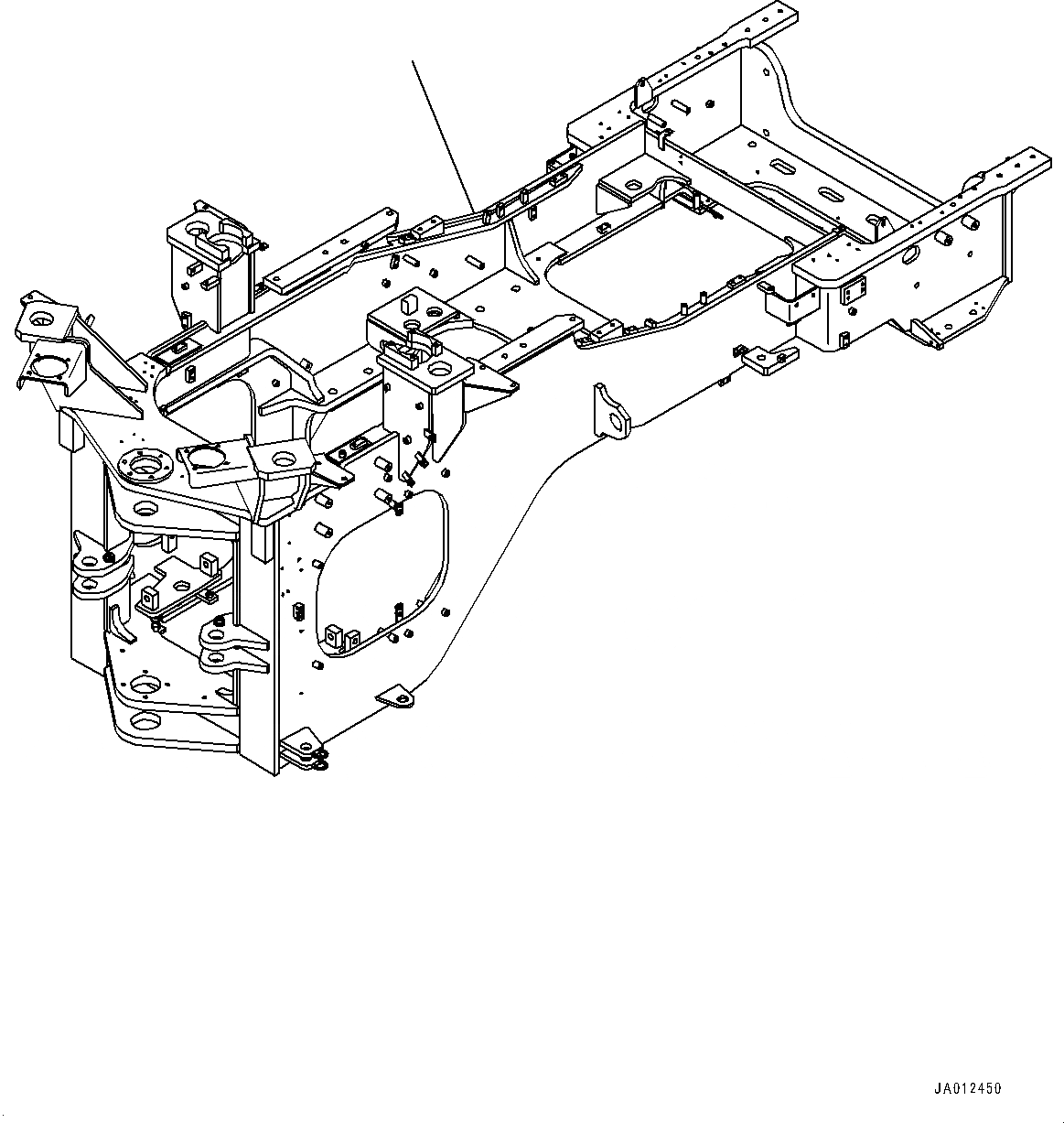 Схема запчастей Komatsu WA500-7 - ЗАДН. РАМА (№-) ЗАДН. РАМА, 9.-R ИЛИ 87/-R9 SIZED ШИНЫ, С ЗАДН. ПОЛН. КРЫЛО