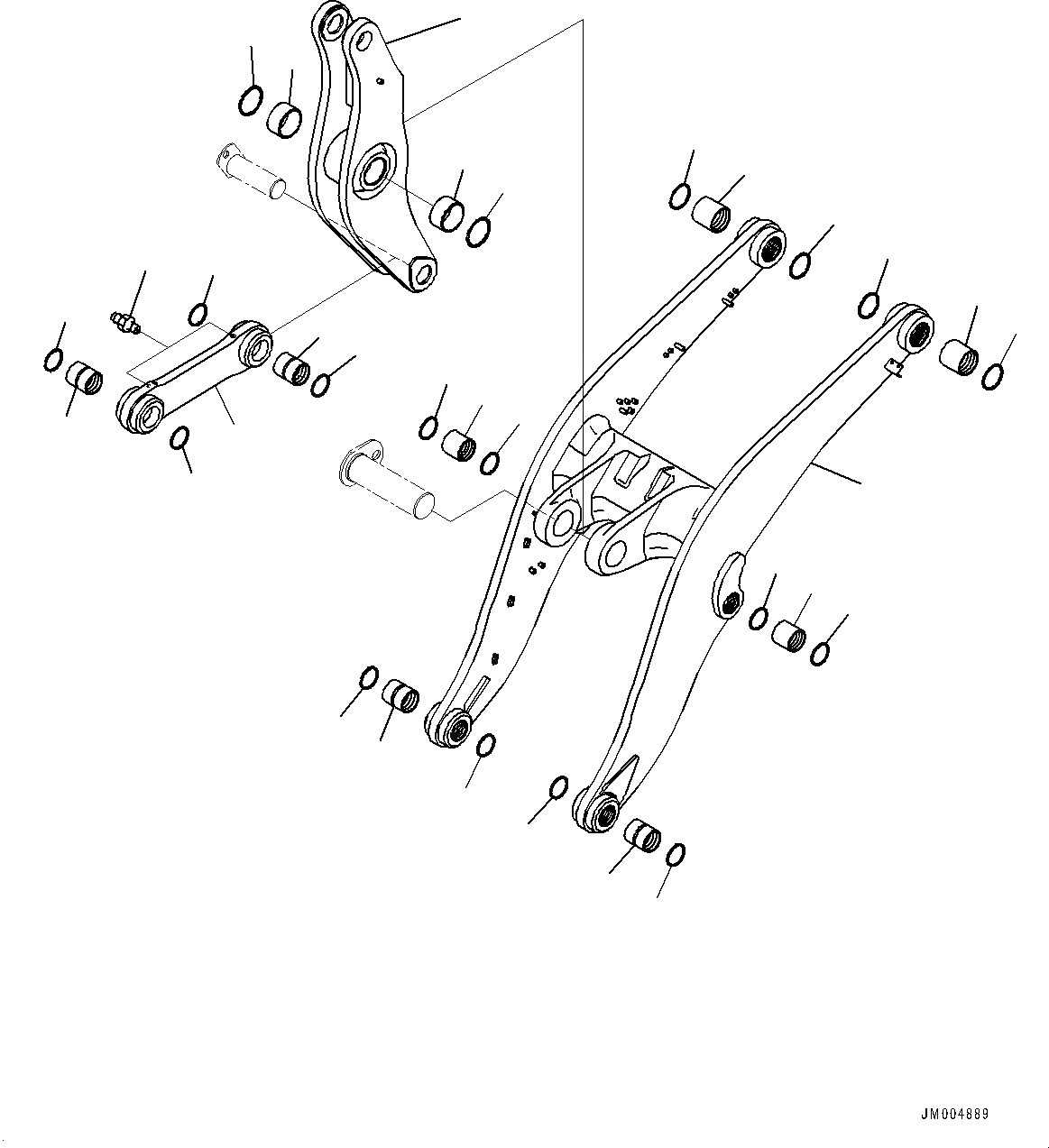 Схема запчастей Komatsu WA500-7 - СТРЕЛА И BELL CRANK, СТРЕЛА, BELL CRANK И СОЕДИНИТЕЛЬН. ЗВЕНО (№-) СТРЕЛА И BELL CRANK, С 3-Х СЕКЦ. КОНТР. КЛАПАНОМ, АВТОМАТИЧ.-СИСТ. СМАЗКИ СИСТЕМА