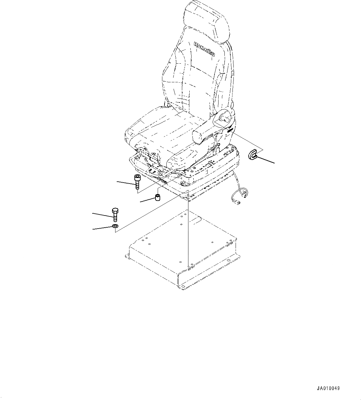 Схема запчастей Komatsu WA500-7 - OPERATORґS СИДЕНЬЕ, OPERATORґS СИДЕНЬЕ КРЕПЛЕНИЕ OPERATORґS СИДЕНЬЕ