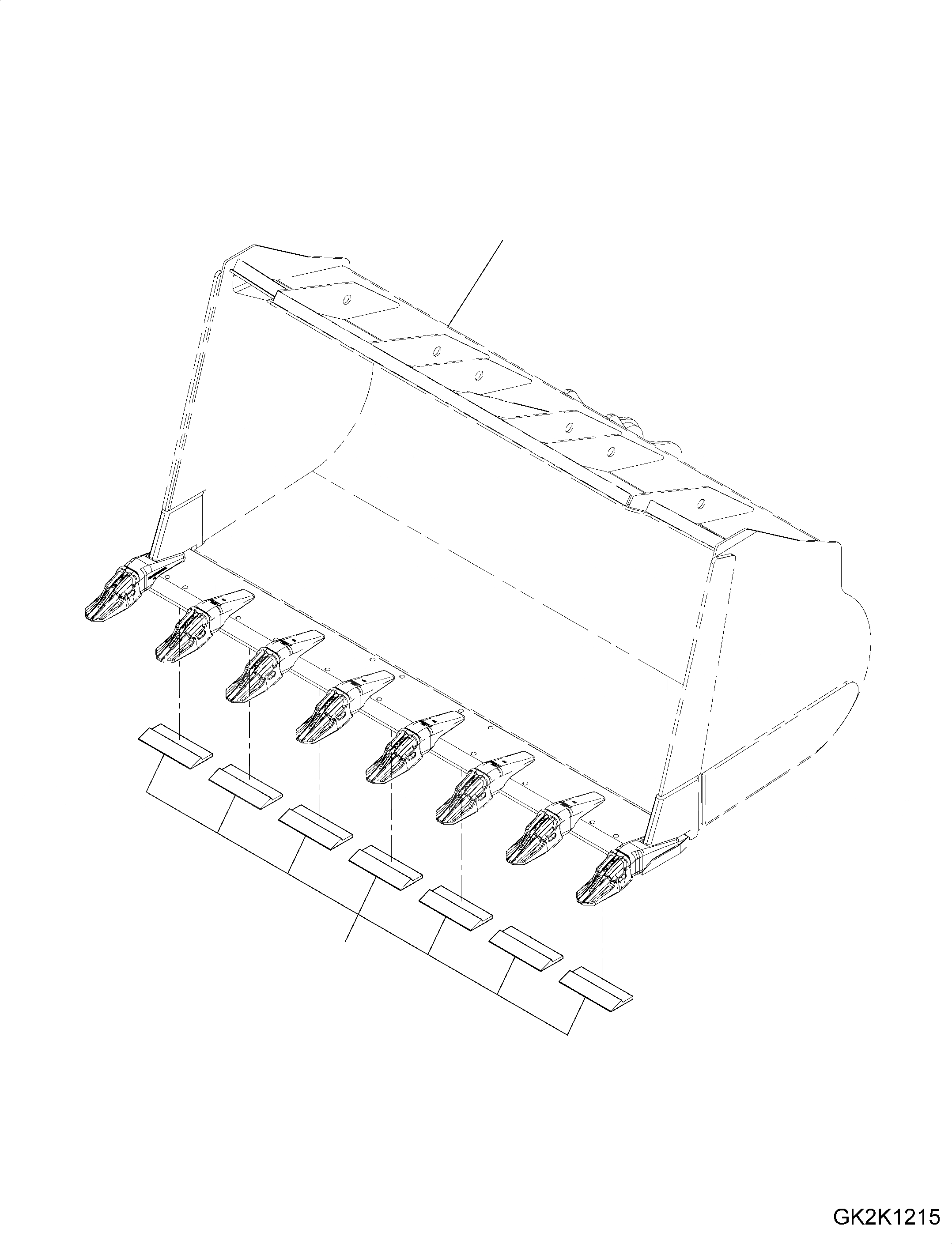 Схема запчастей Komatsu WA500-7 - КОВШ, С WEAR ПЛАСТИНА, ДЛЯ ПРЯМОЙ ОТВАЛ, С TEETH, (CODE: S) КОВШ, С WEAR ПЛАСТИНА, ДЛЯ ПРЯМОЙ ОТВАЛ, С TEETH, (CODE: S)