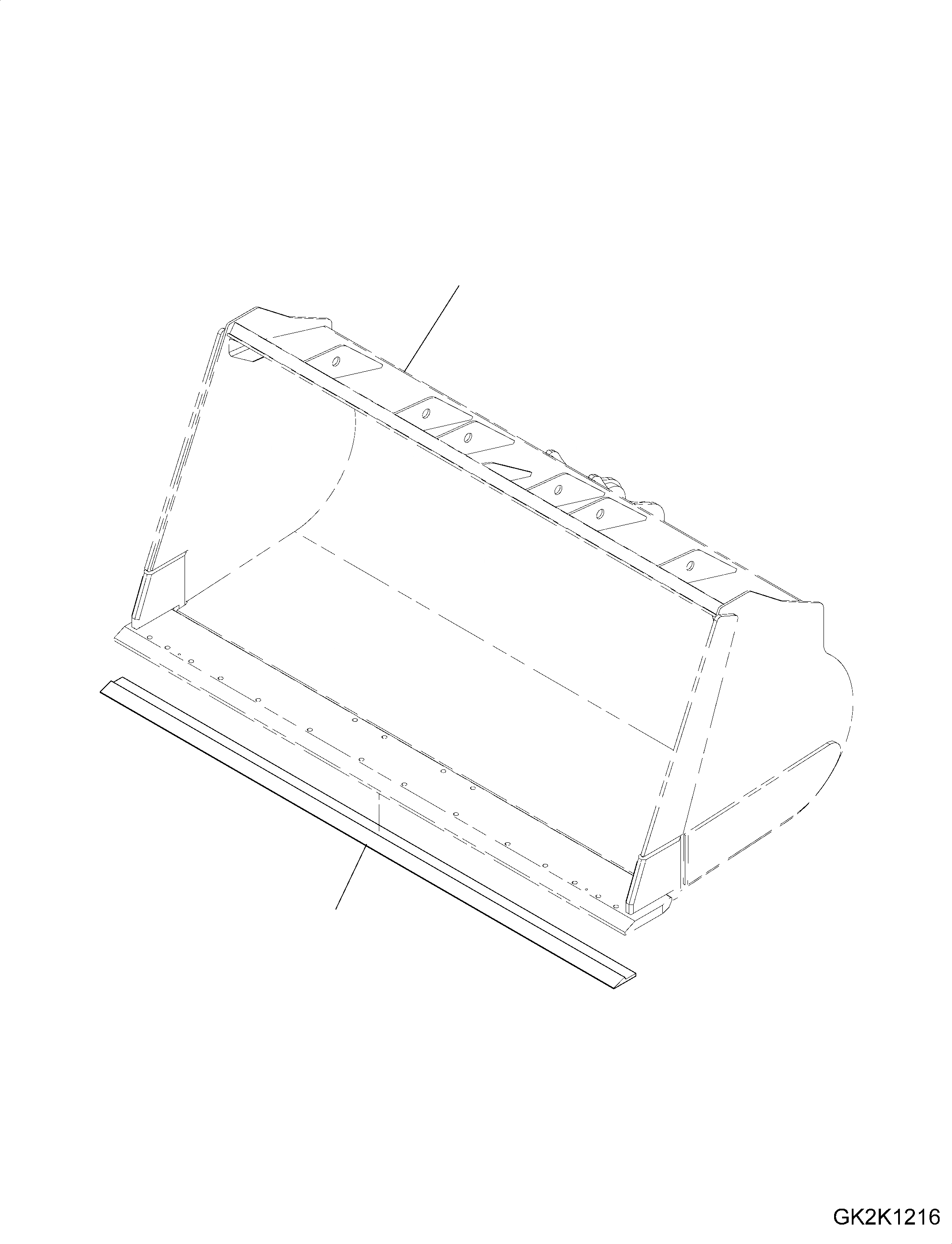 Схема запчастей Komatsu WA500-7 - КОВШ, С WEAR ПЛАСТИНА, ДЛЯ ПРЯМОЙ ОТВАЛ, БЕЗ TEETH, (CODE: S) КОВШ, С WEAR ПЛАСТИНА, ДЛЯ ПРЯМОЙ ОТВАЛ, БЕЗ TEETH, (CODE: S)