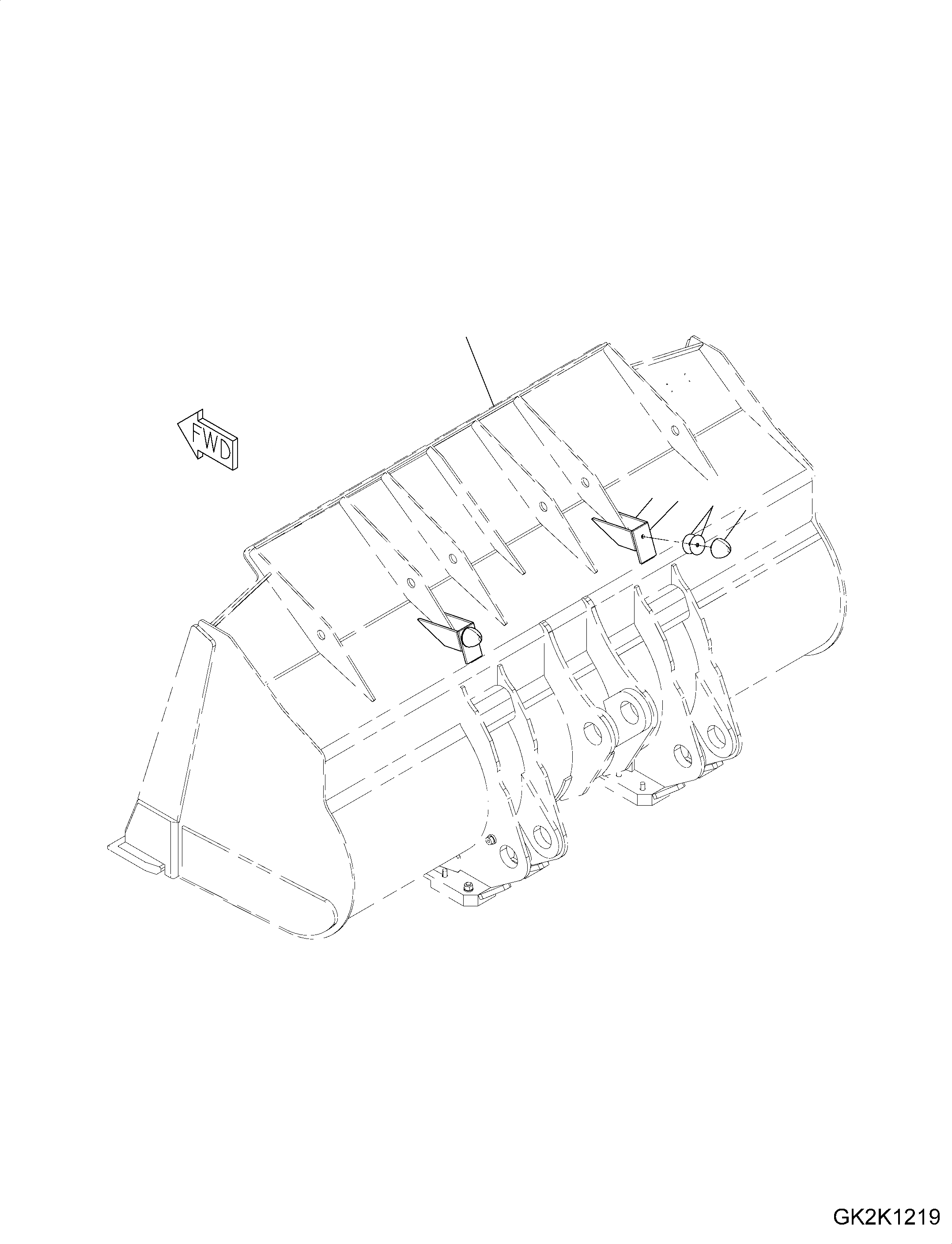 Схема запчастей Komatsu WA500-7 - КОВШ, С СТОПОР, (CODE: S) КОВШ, С СТОПОР, (CODE: S)