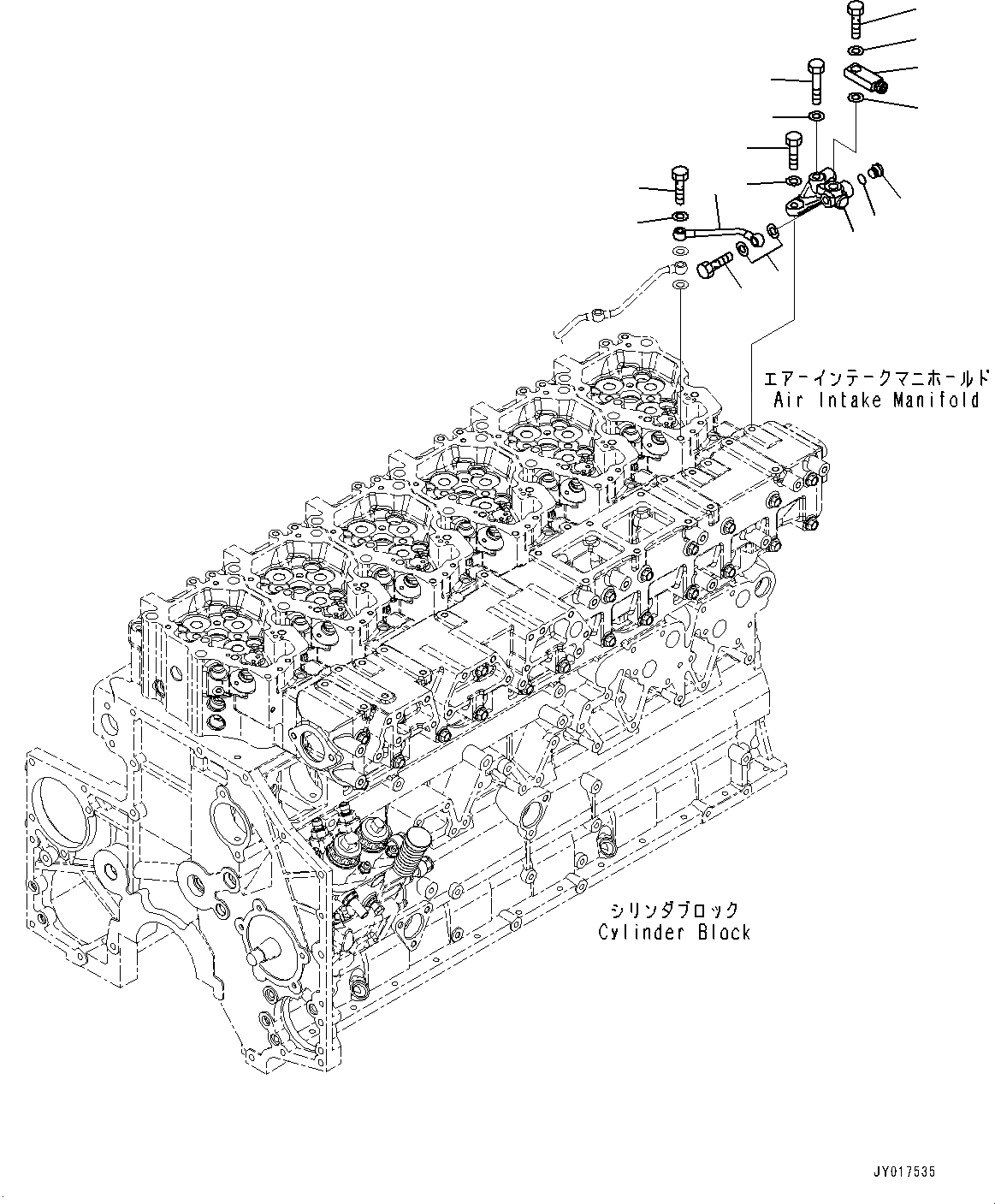 Схема запчастей Komatsu SAA6D140E-6C - ВОЗВРАТ ТОПЛИВА (№7-) ВОЗВРАТ ТОПЛИВА