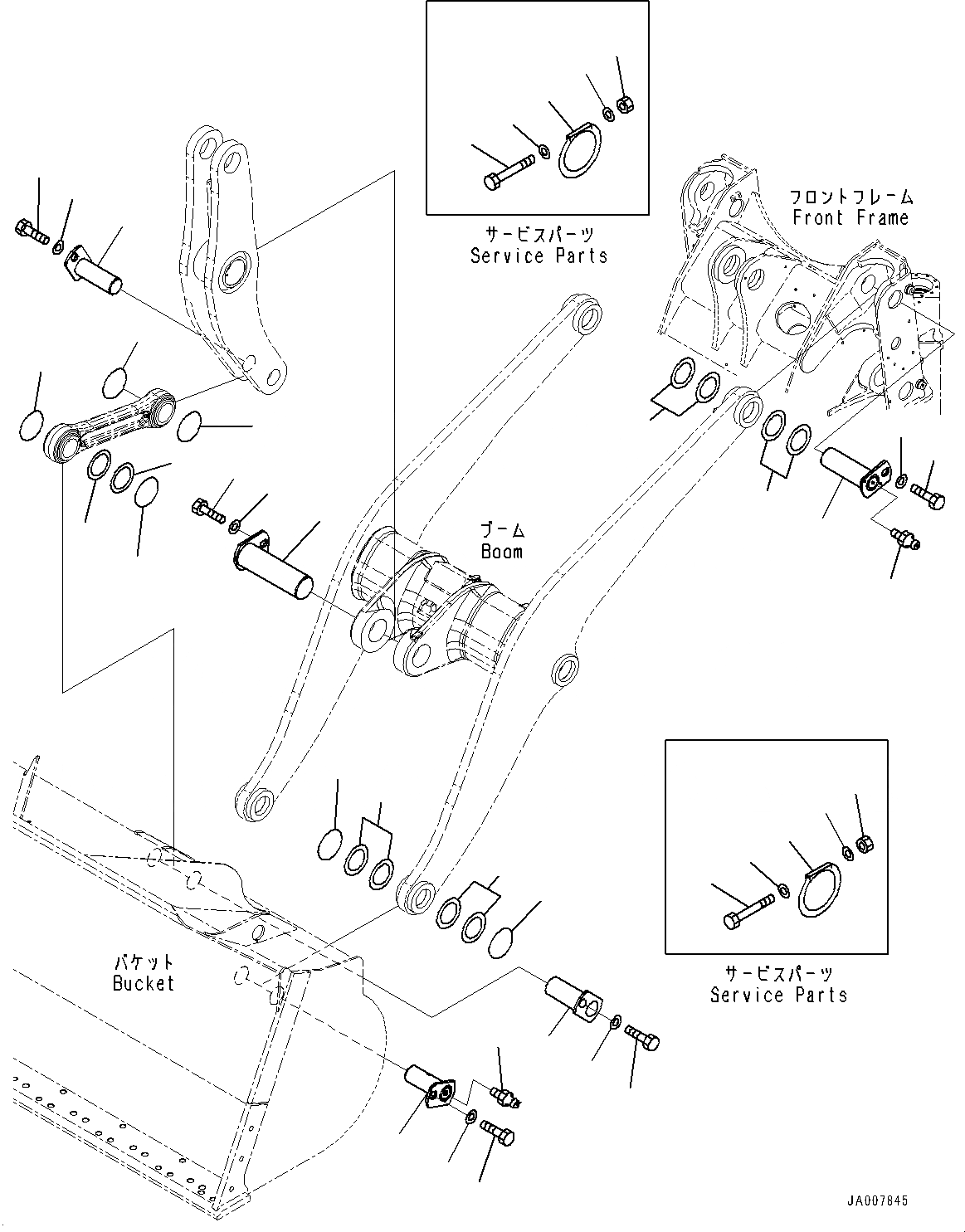 Схема запчастей Komatsu WA380Z-6 - РУКОЯТЬ И BELL CRANK, ТРУБЫ СТРЕЛЫ (№87-) РУКОЯТЬ И BELL CRANK, С 2-Х СЕКЦИОНН. УПРАВЛЯЮЩ. КЛАПАН, РУКОЯТЬ