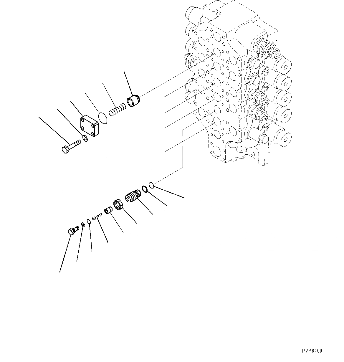 Схема запчастей Komatsu PC1250-8R - УПРАВЛЯЮЩ. КЛАПАН, С ПРЯМАЯ ЛОПАТА CONFIGURATION, NO. (/) (№-) УПРАВЛЯЮЩ. КЛАПАН, С ПРЯМАЯ ЛОПАТА CONFIGURATION