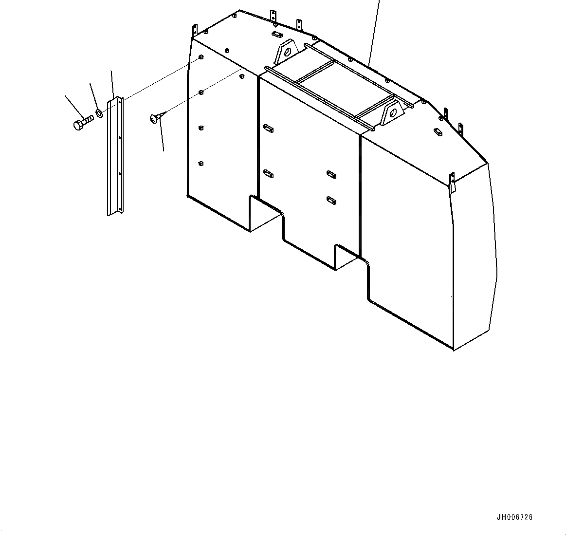 Схема запчастей Komatsu PC1250-8R - ПРОТИВОВЕС (№-) ПРОТИВОВЕС