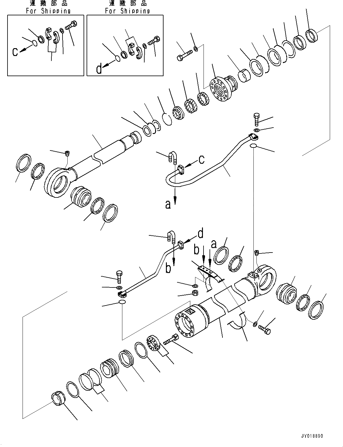 Схема запчастей Komatsu PC1250-8R - РАБОЧЕЕ ОБОРУДОВАНИЕ, ДЛЯ ПРЯМАЯ ЛОПАТА CONFIGURATION, ЦИЛИНДР СТРЕЛЫ, ПРАВ. (№-) РАБОЧЕЕ ОБОРУДОВАНИЕ, ДЛЯ ПРЯМАЯ ЛОПАТА CONFIGURATION