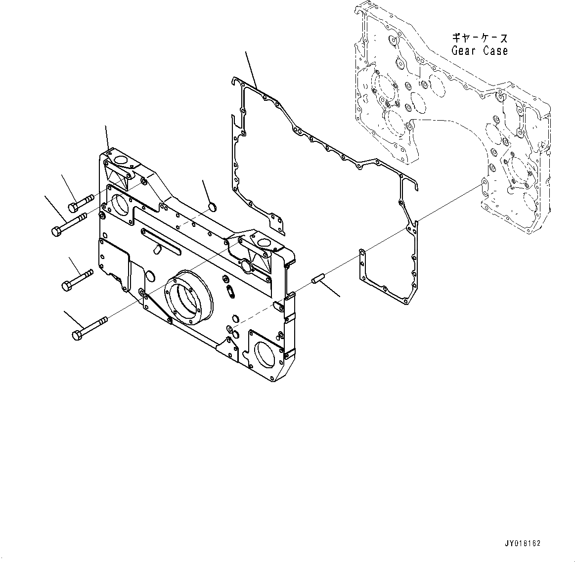 Схема запчастей Komatsu SAA12V140E-3B - ПЕРЕДН. КРЫШКА(№77-) ПЕРЕДН. COVER