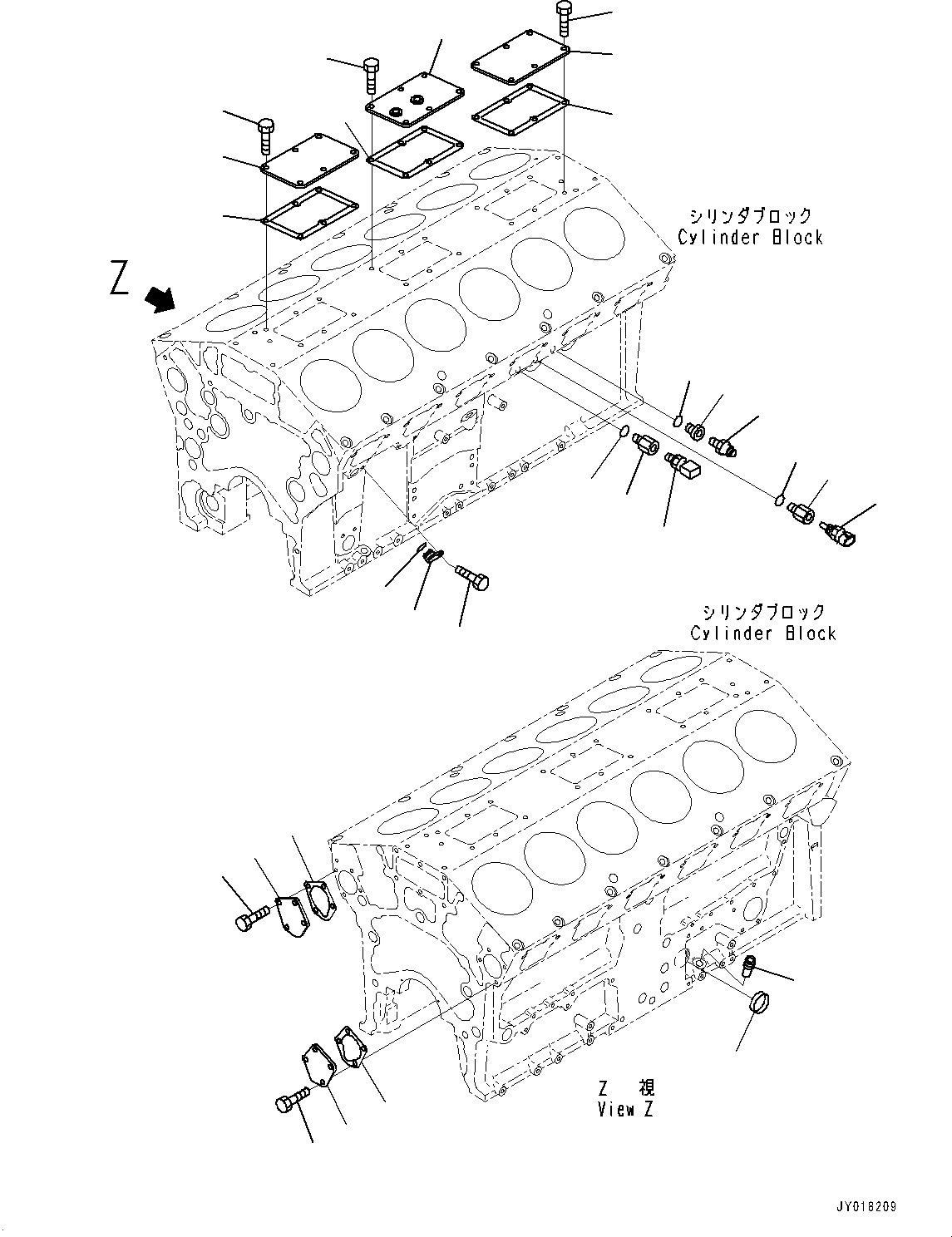 Схема запчастей Komatsu SAA12V140E-3B - ЭЛЕМЕНТЫ БЛОКА ЦИЛИНДРОВ (№77-) ЭЛЕМЕНТЫ БЛОКА ЦИЛИНДРОВ, ДЛЯ ДВИГАТЕЛЬ PRE-СМАЗКА СИСТЕМА