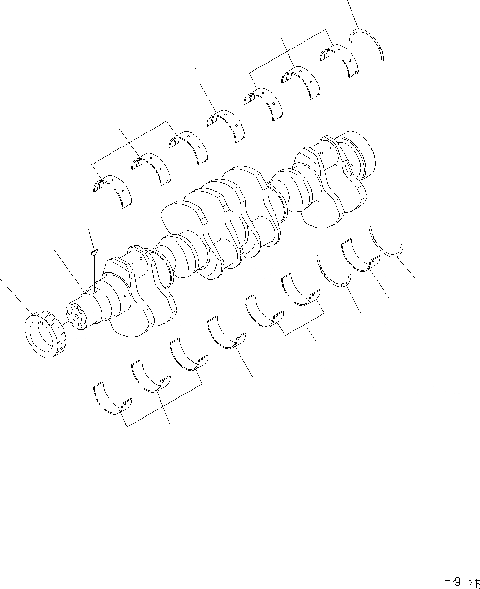 Схема запчастей Komatsu SAA12V140E-3B - КОЛЕНВАЛ (№77-) КОЛЕНВАЛ