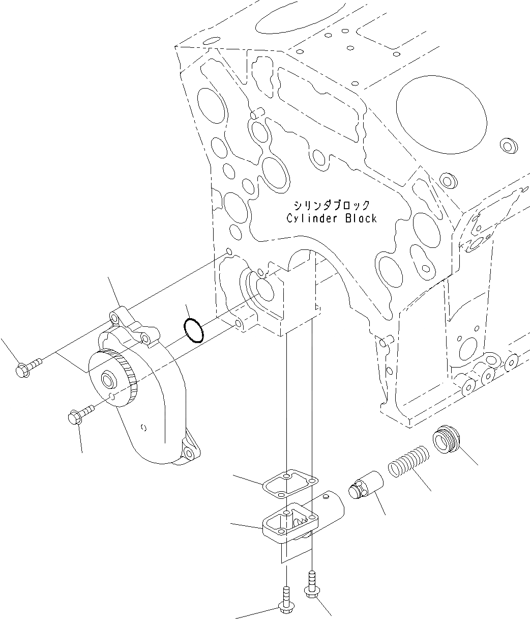 Схема запчастей Komatsu SAA12V140E-3B - ДВИГАТЕЛЬ МАСЛ. НАСОС (№77-) ДВИГАТЕЛЬ МАСЛ. НАСОС