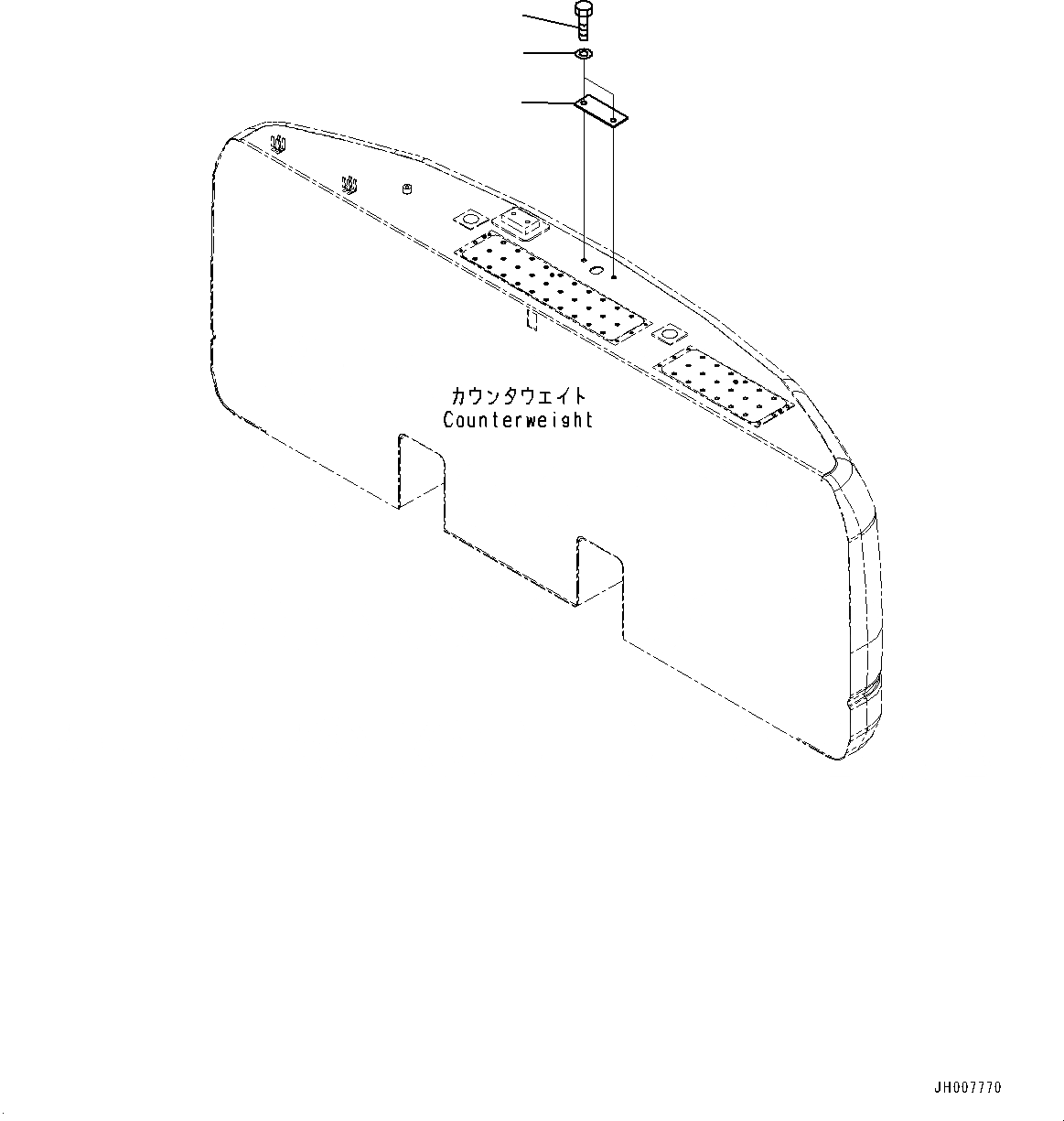 Схема запчастей Komatsu PC200-8M0 - ЗАДН.VIEW CAMERA (№-) ЗАДН.VIEW CAMERA, БЕЗ ЗАДН.VIEW CAMERA