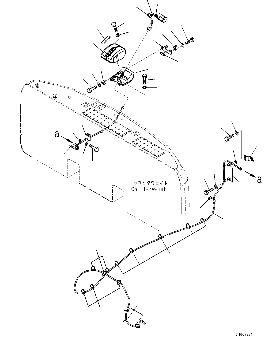 Схема запчастей Komatsu PC200-8M0 - ЗАДН.VIEW CAMERA (№-) ЗАДН.VIEW CAMERA, -CAMERA