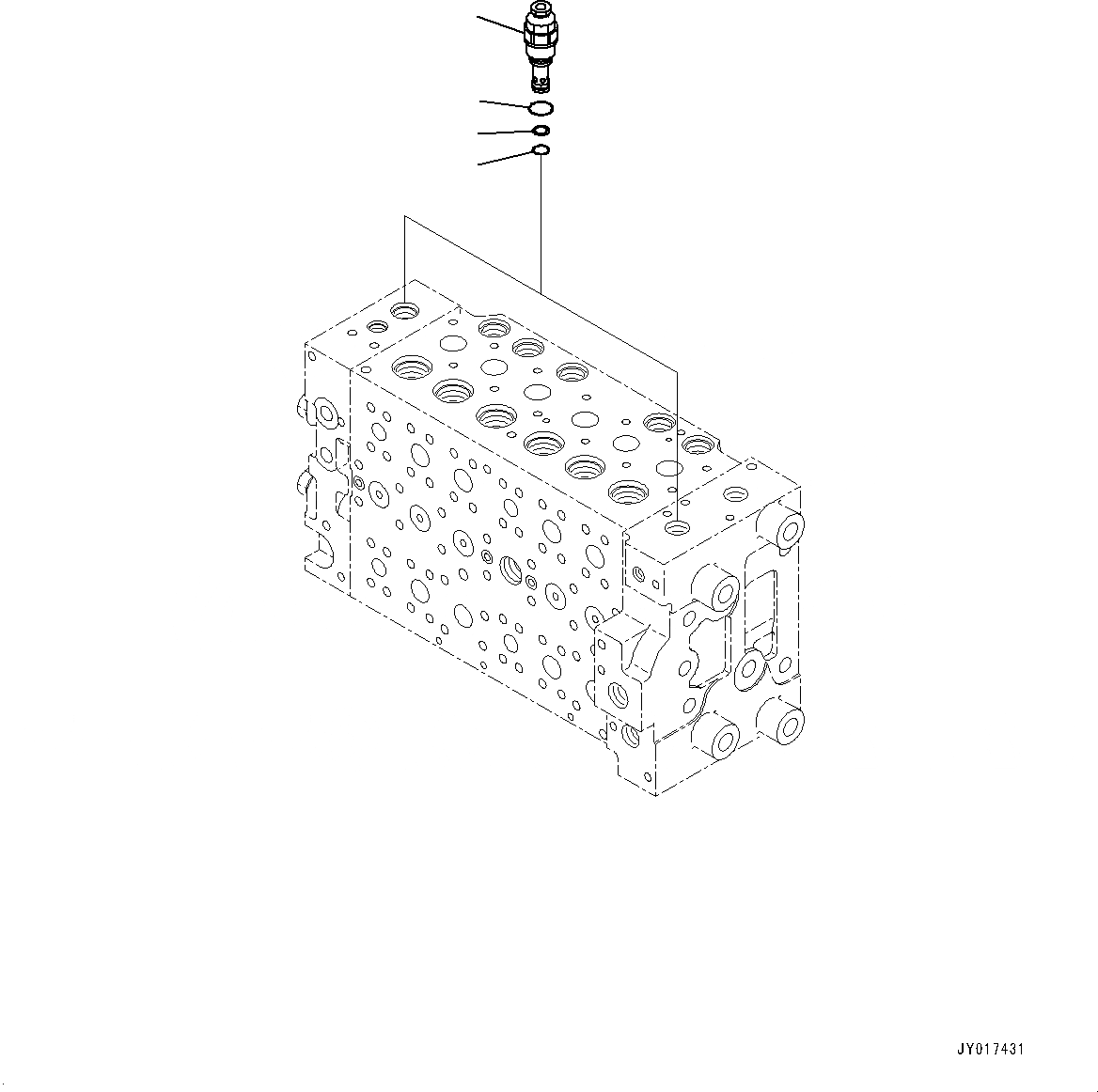 Схема запчастей Komatsu PC200-8M0 - УПРАВЛЯЮЩ. КЛАПАН, ВНУТР. ЧАСТИ (9/7) (№-) УПРАВЛЯЮЩ. КЛАПАН