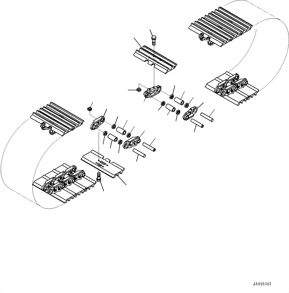 Схема запчастей Komatsu PC200-8M0 - ГУСЕНИЦЫ ASSEMBLY (№-) ГУСЕНИЦЫ ASSEMBLY, OBУДЛИНН. ОТВЕРСТИЕD ТРОЙНОЙ ГРУНТОЗАЦЕП. SHOE, MM ШИР., СМАЗ. УПЛОТНЕНИЕED ТИП, 9 SET