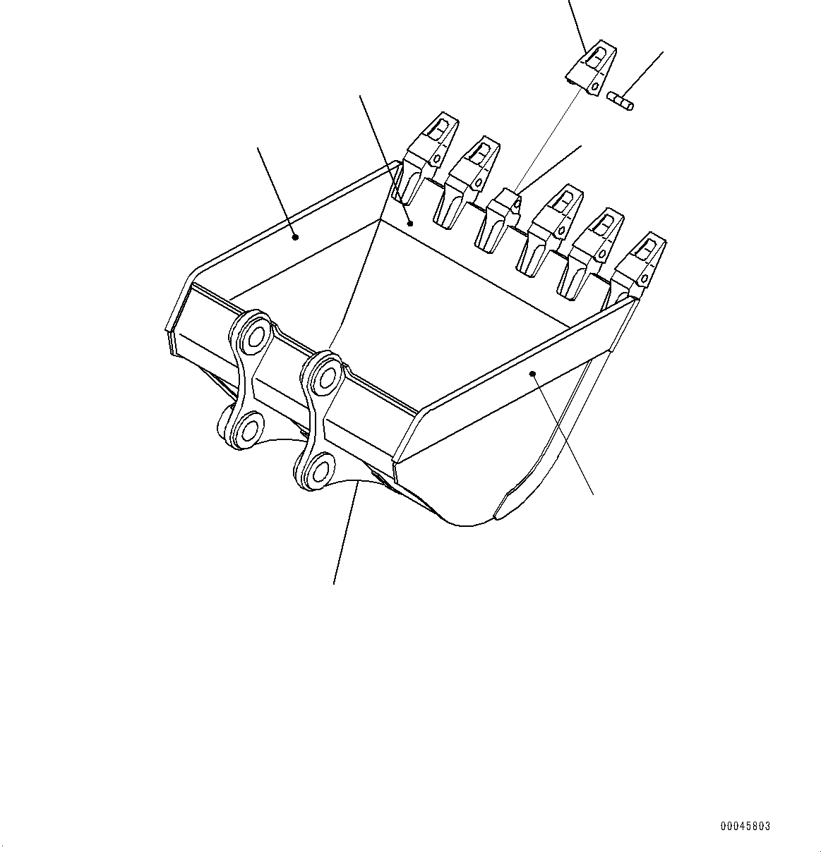 Схема запчастей Komatsu PC200LC-8M0 - КОВШ (№-) КОВШ, .7M, MM ШИР., ГОРИЗОНТАЛЬН. ПАЛЕЦ