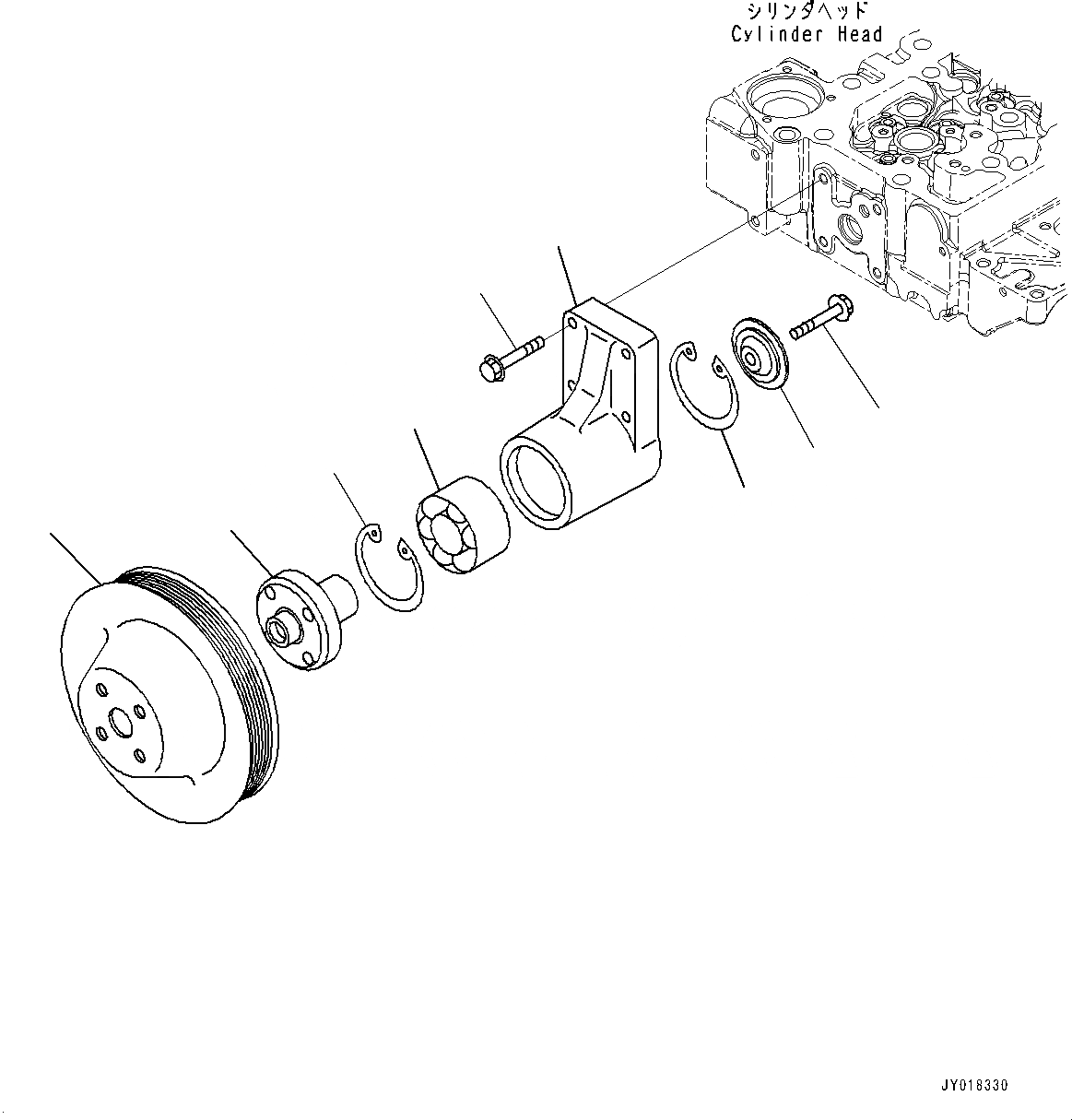 Схема запчастей Komatsu SAA6D107E-1N - ВЕНТИЛЯТОР ОХЛАЖДЕНИЯ ПРИВОДН. ШКИВ (№97-) ВЕНТИЛЯТОР ОХЛАЖДЕНИЯ ПРИВОДН. ШКИВ