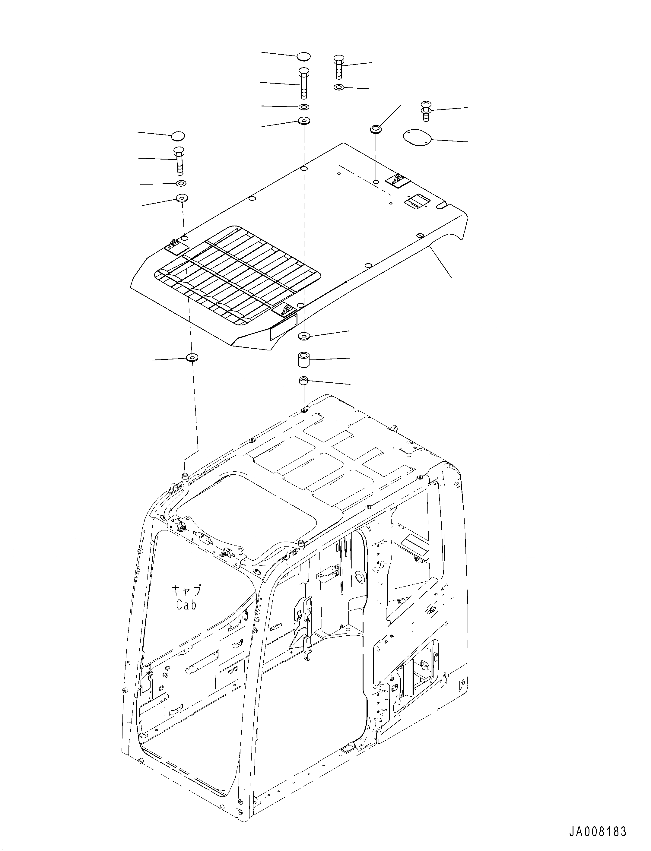 Схема запчастей Komatsu PC210-10 - ВЕРХНЯЯ ЗАЩИТА, LV ВЕРХНЯЯ ЗАЩИТА (LV)