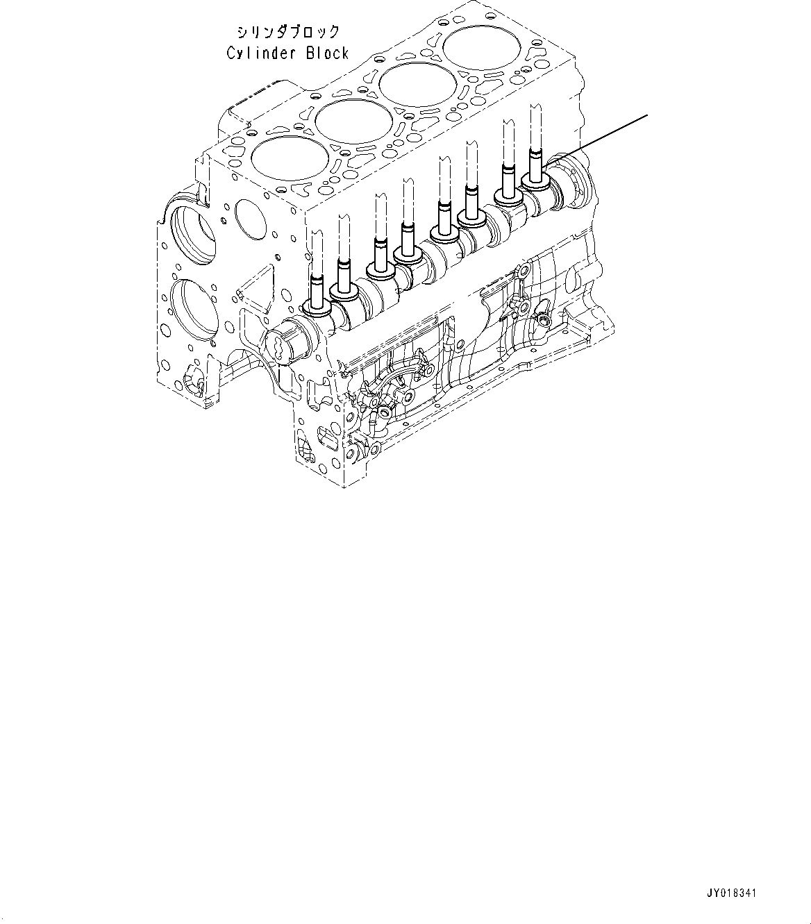 Схема запчастей Komatsu SAA6D107E-2E - ТОЛКАТЕЛЬ (№-) ТОЛКАТЕЛЬ