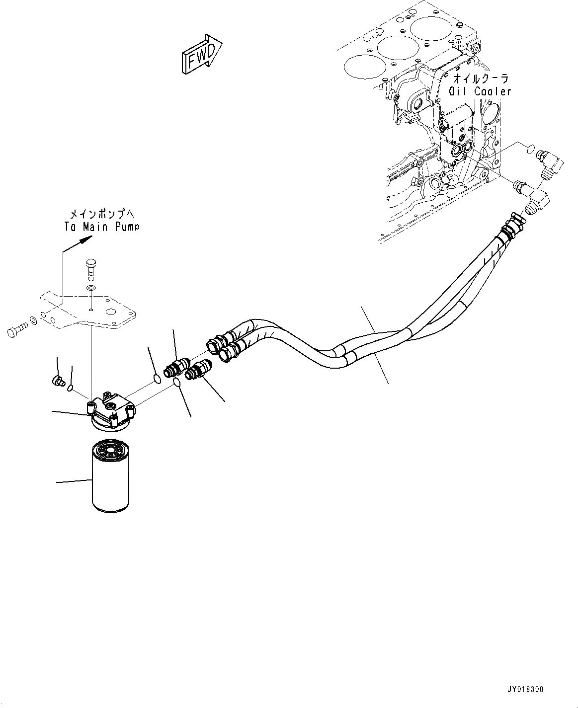 Схема запчастей Komatsu SAA6D107E-2E - ДВИГАТЕЛЬ МАСЛ. ФИЛЬТР И ТРУБЫ, (№-7) ДВИГАТЕЛЬ МАСЛ. ФИЛЬТР И ТРУБЫ
