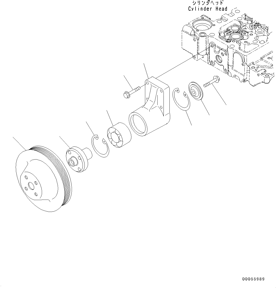 Схема запчастей Komatsu SAA6D107E-2E - ВЕНТИЛЯТОР ОХЛАЖДЕНИЯ ПРИВОДН. ШКИВ (№-) ВЕНТИЛЯТОР ОХЛАЖДЕНИЯ ПРИВОДН. ШКИВ