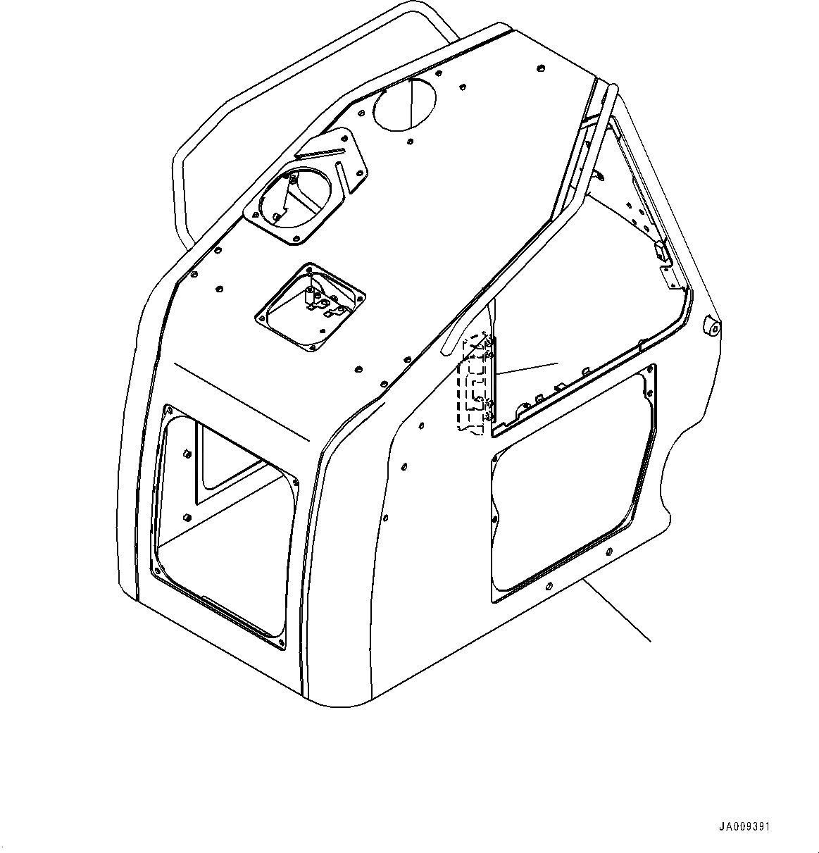 Схема запчастей Komatsu D61EX-23 - КАПОТ, КАПОТ (№-) КАПОТ, С D MACHINE УПРАВЛ-Е ЗАГЛУШКА И PLAY