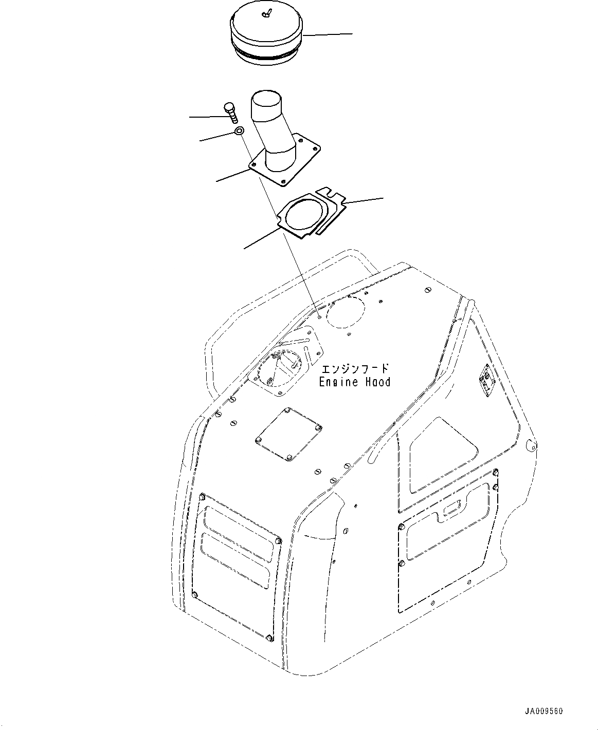 Схема запчастей Komatsu D61PX-23 - ПРЕФИЛЬТР (№-) ПРЕФИЛЬТР, ДЛЯ ВПУСК ВОЗДУХА PIPE С ПРЕФИЛЬТР