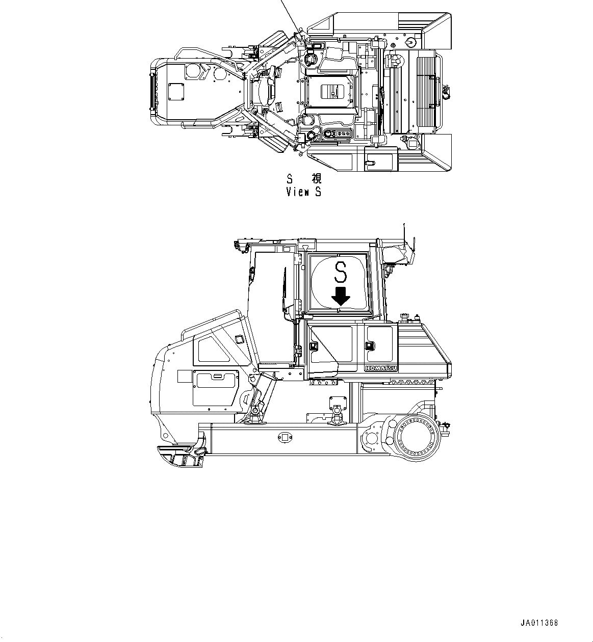 Схема запчастей Komatsu D61PX-23 - ОТВАЛ УПРАВЛ-Е ПЛАСТИНА (№-) ОТВАЛ УПРАВЛ-Е ПЛАСТИНА